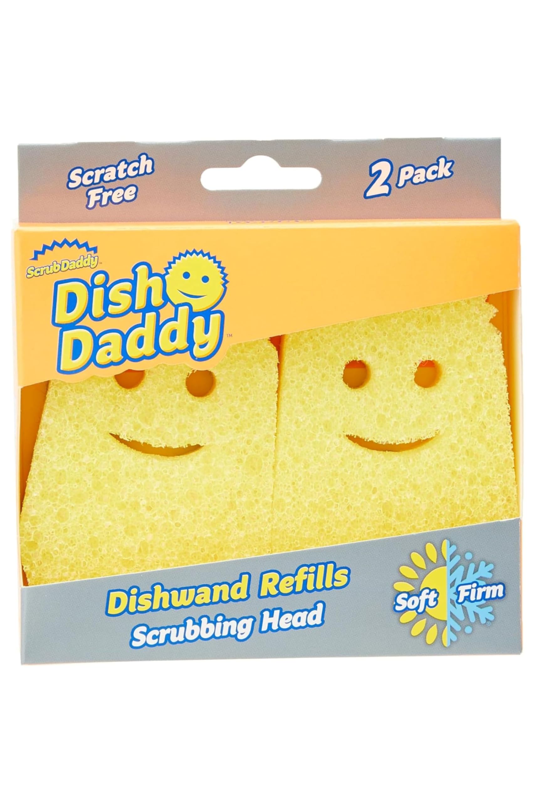 Scrub Daddy Dish Wand Replacement Heads - 2 Pack | Soap Dispensing Compatibility | Fast-Drying 1