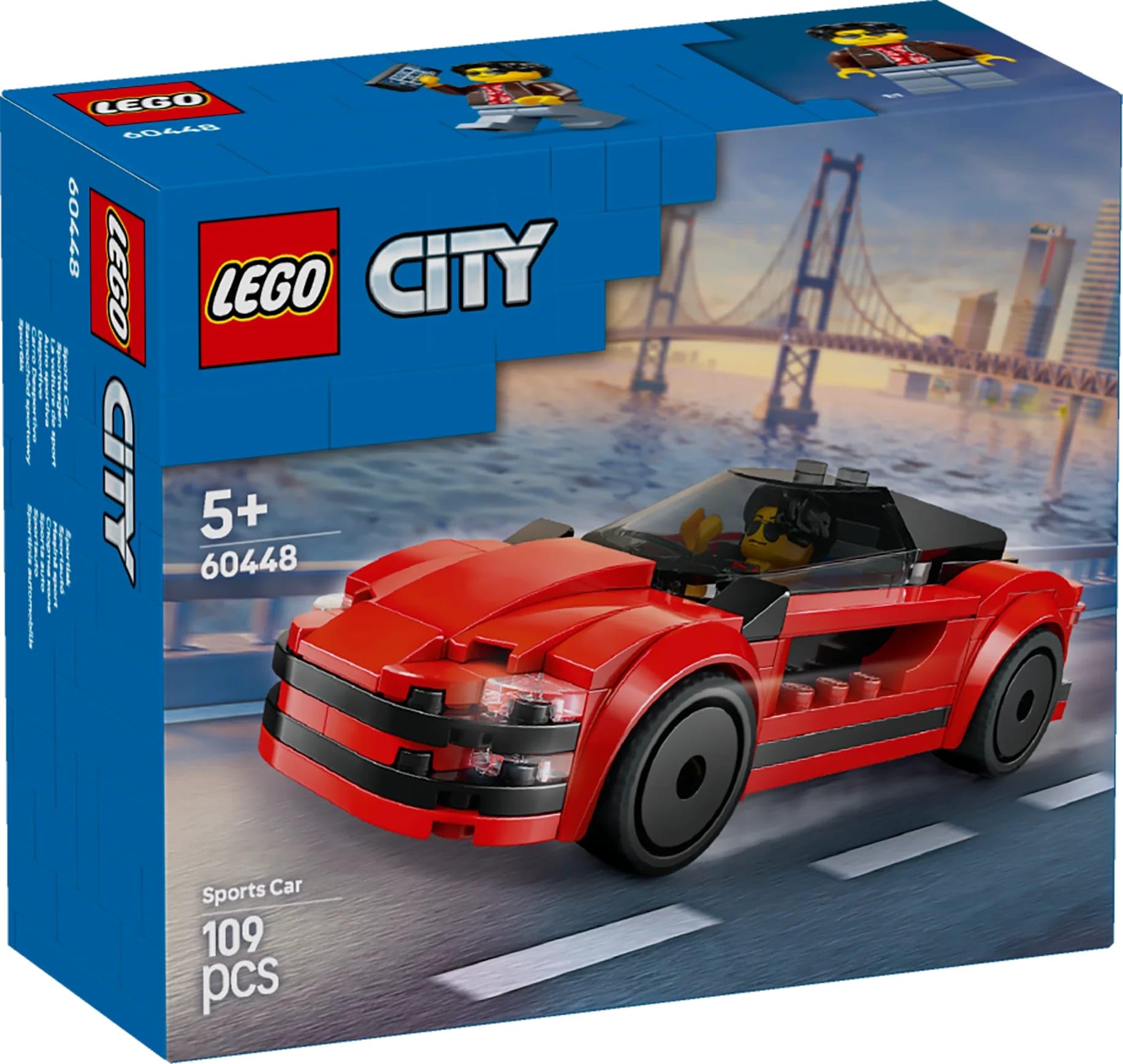 LEGO City Red Sports Car Toy - Buildable Vehicle Playset for 5+ Year Olds 7
