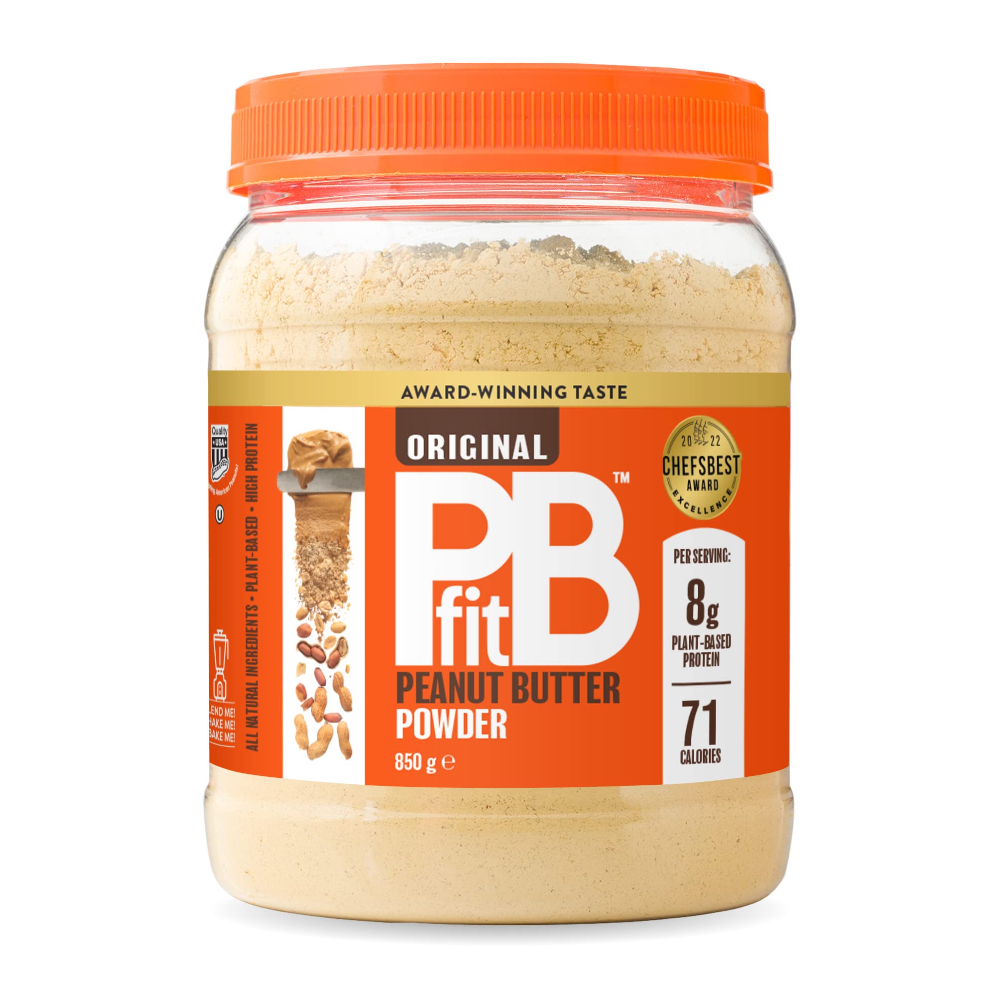 PBfit Peanut Butter Powder - 87% Less Fat, High Protein, Gluten Free | 850g 1