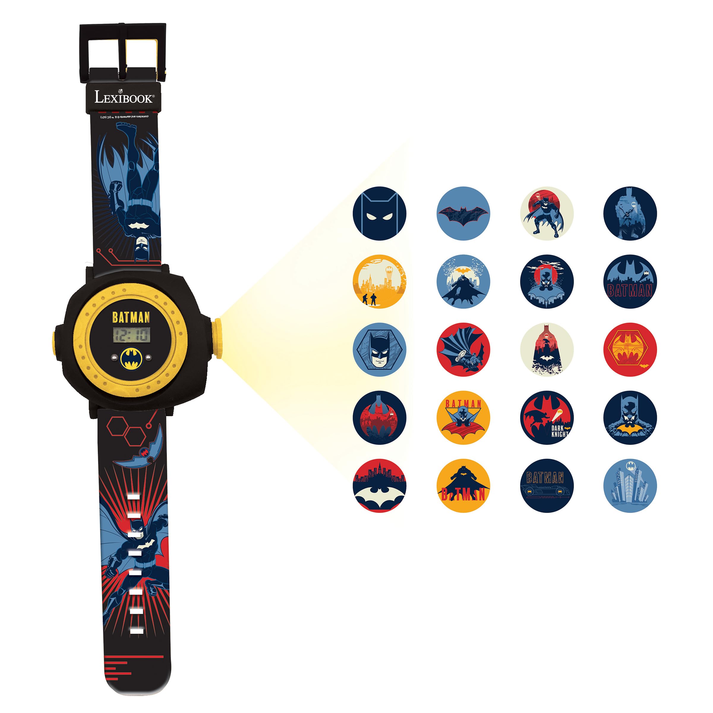 LEXIBOOK Batman Digital Projection Watch for Children Age 3+ | Projects 20 Images | Black/Yellow 4