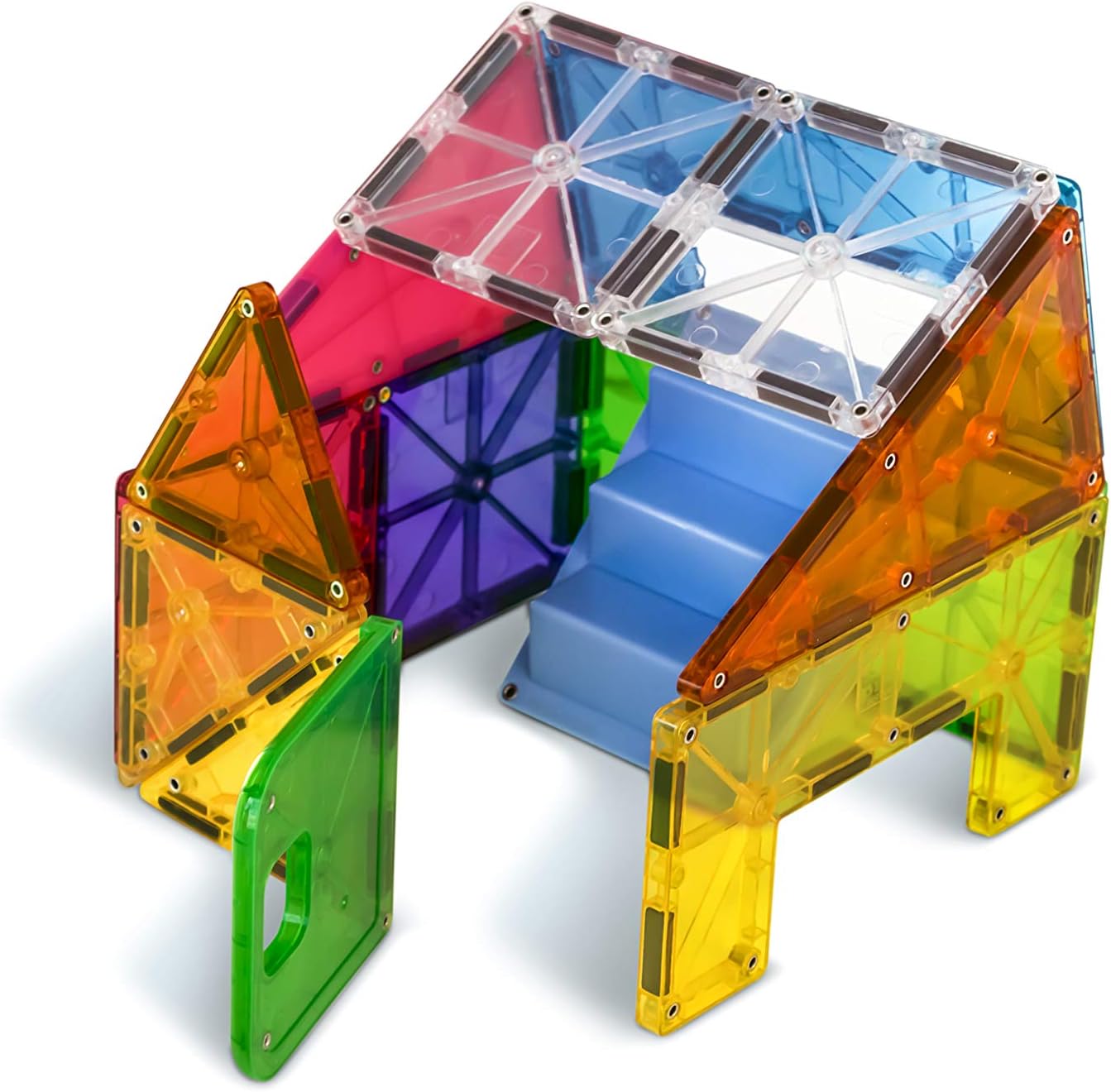 Magna-Tiles House 28 Piece Set - 3D Magnetic Building Tiles for Kids 3+ 3