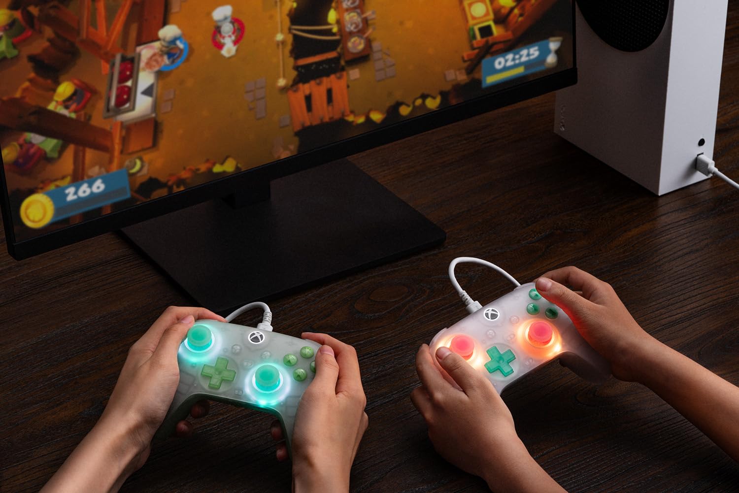 8Bitdo Ultimate Mini Wired Controller for Xbox - Pink, RGB Fire Ring, Hall Effect Joysticks 7