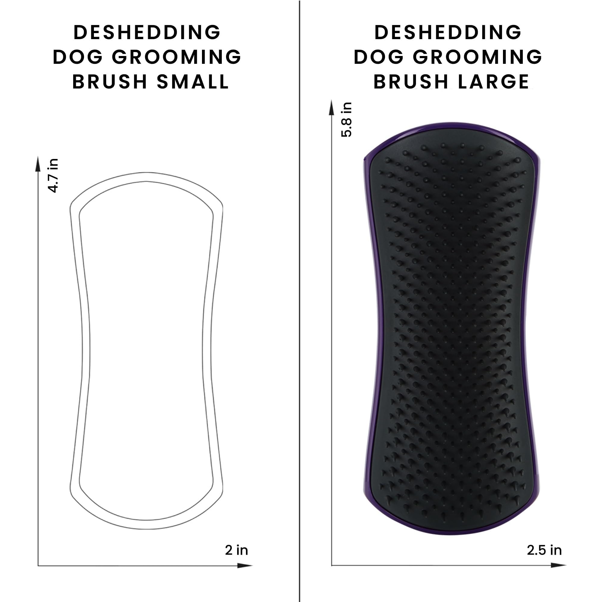 Pet Teezer De-Shedding Grooming Brush - Undercoat Removal | Purple & Grey | Large 6