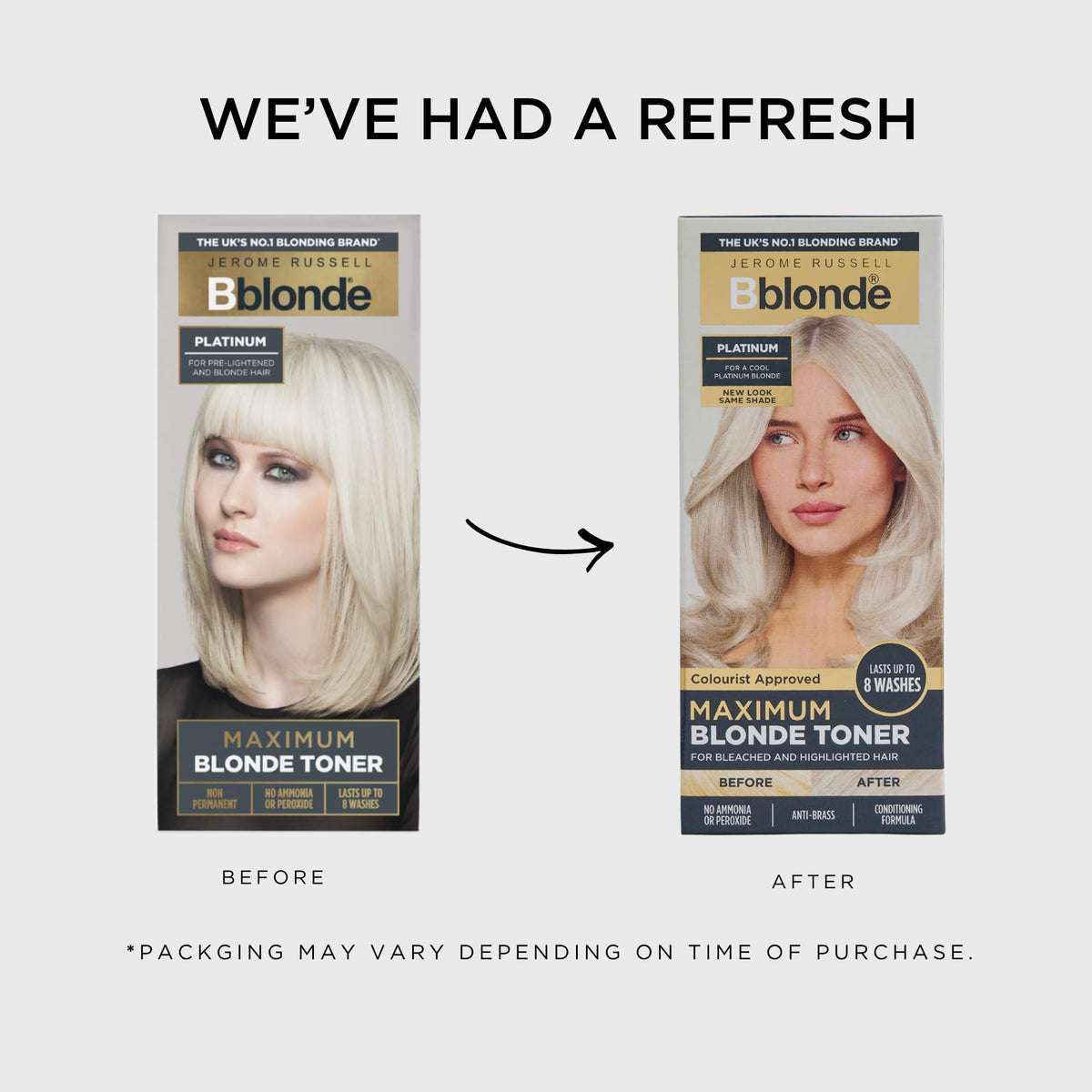 Jerome Russell Bblonde Maximum Blonde Platinum Toner - Refreshes Blonde Hair | 75ml | Non-Permanent 10