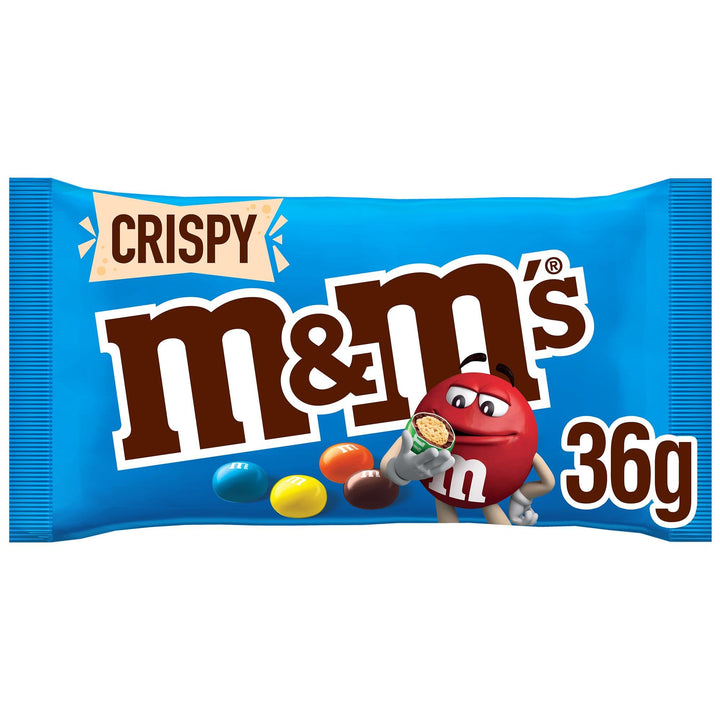 M&M's Crispy Chocolate Bulk Box - 24 Pack Movie Night Snacks, Chocolate Gifts