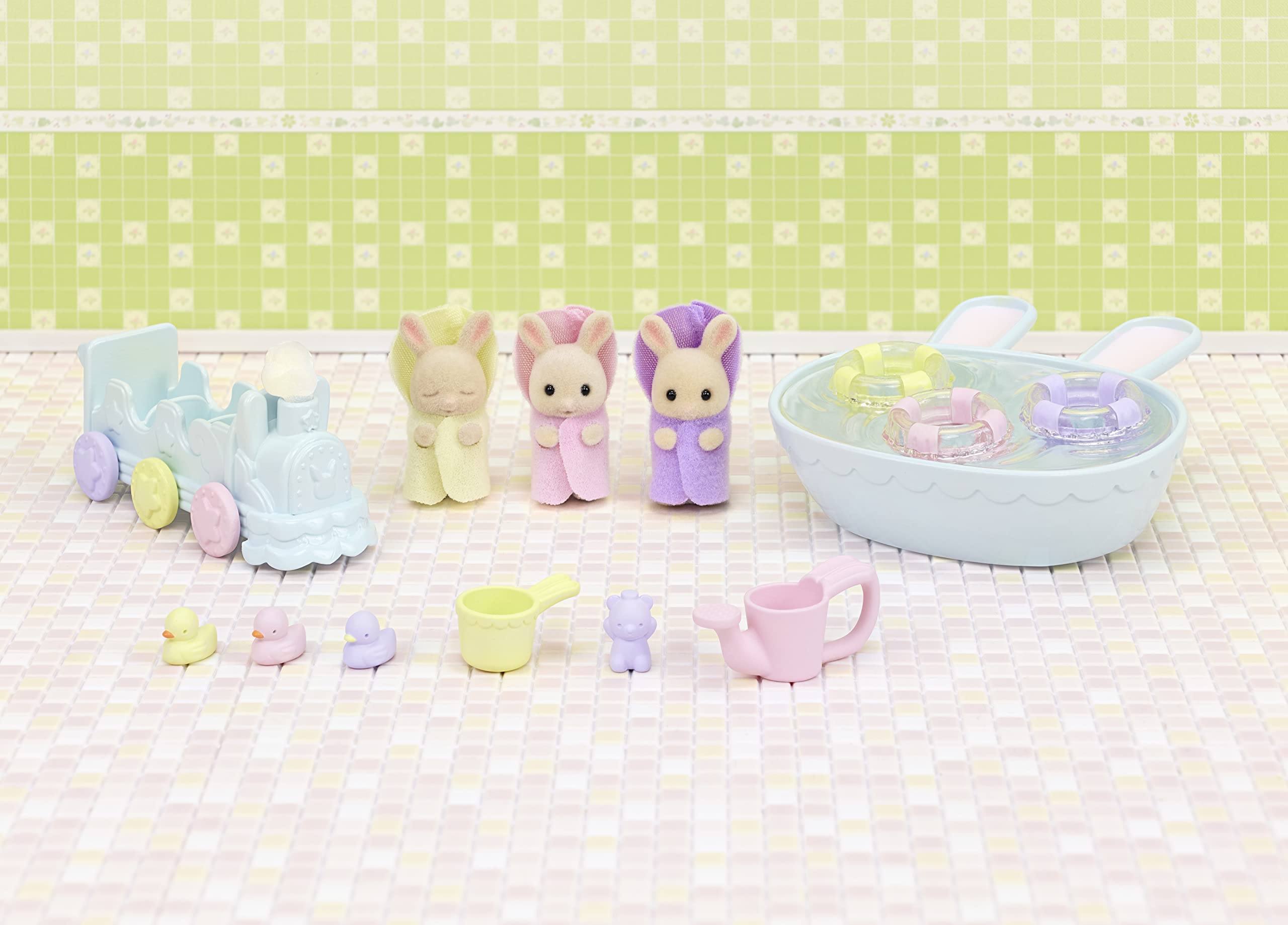 Sylvanian Families 5707 Triplets Baby Bathtime Set - Dollhouse Playsets 5