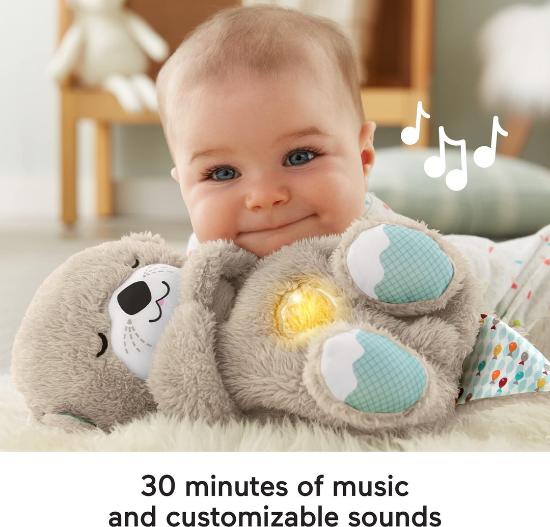 Fisher-Price Soothe 'N Snuggle Otter - Plush Sleep Soother with Breathing Motion, Music & Lights