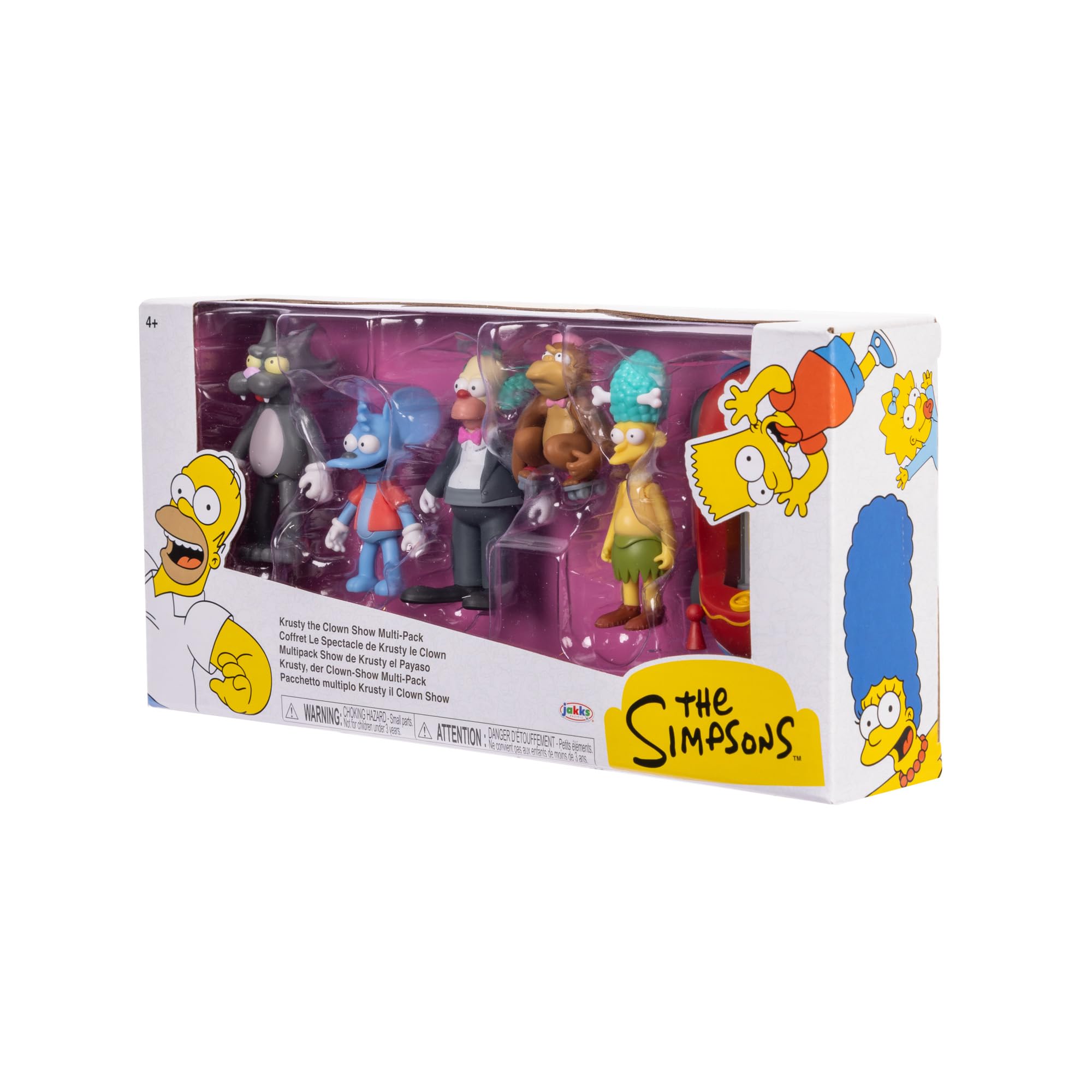 The Simpsons Krusty Cast Action Figures Multi-Pack - 2.5-Inch Scale, Poseable Figures with Clown Car 1