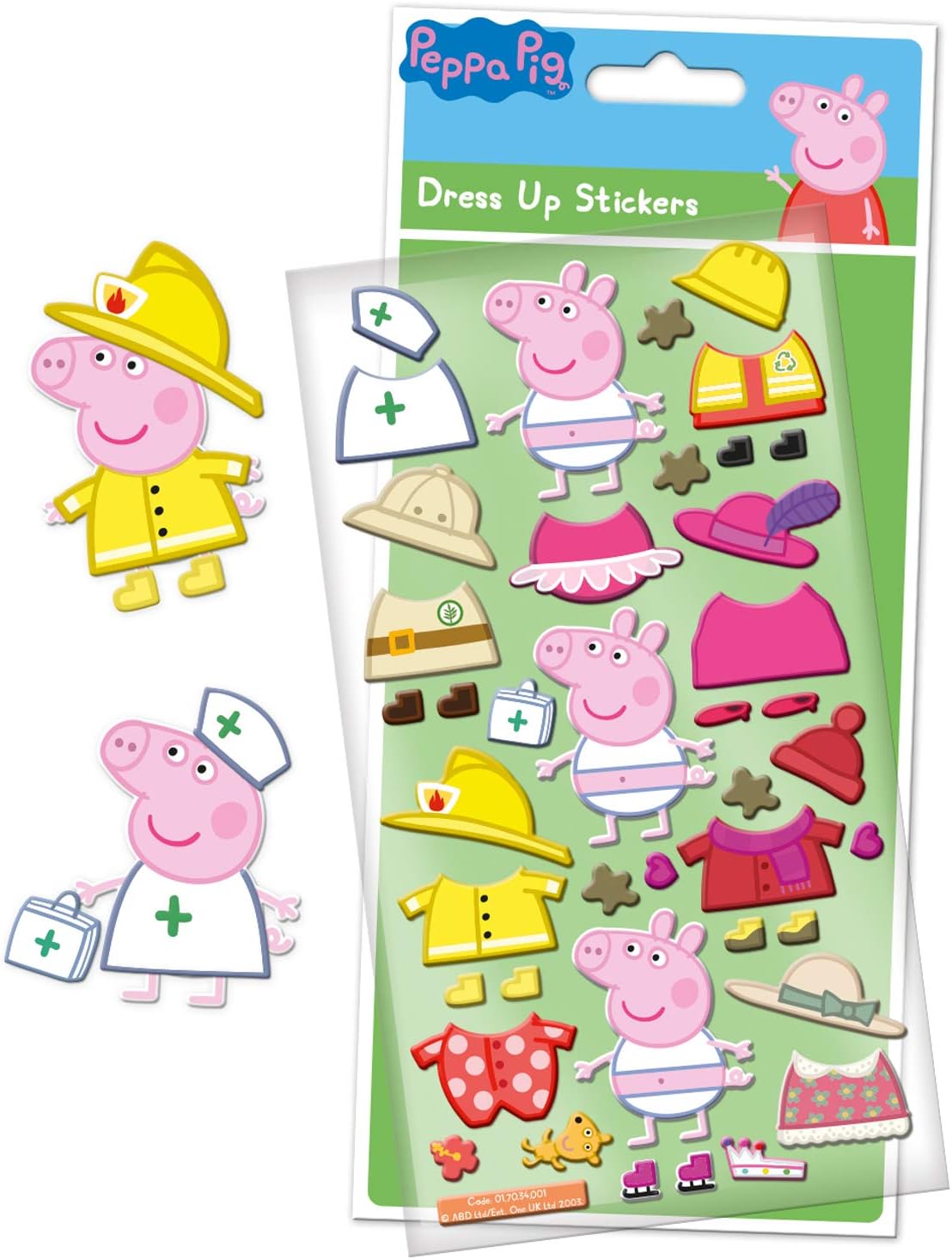 Paper Projects Peppa Pig Chunky Foam Dress Up Stickers - Reusable Craft Activity 1