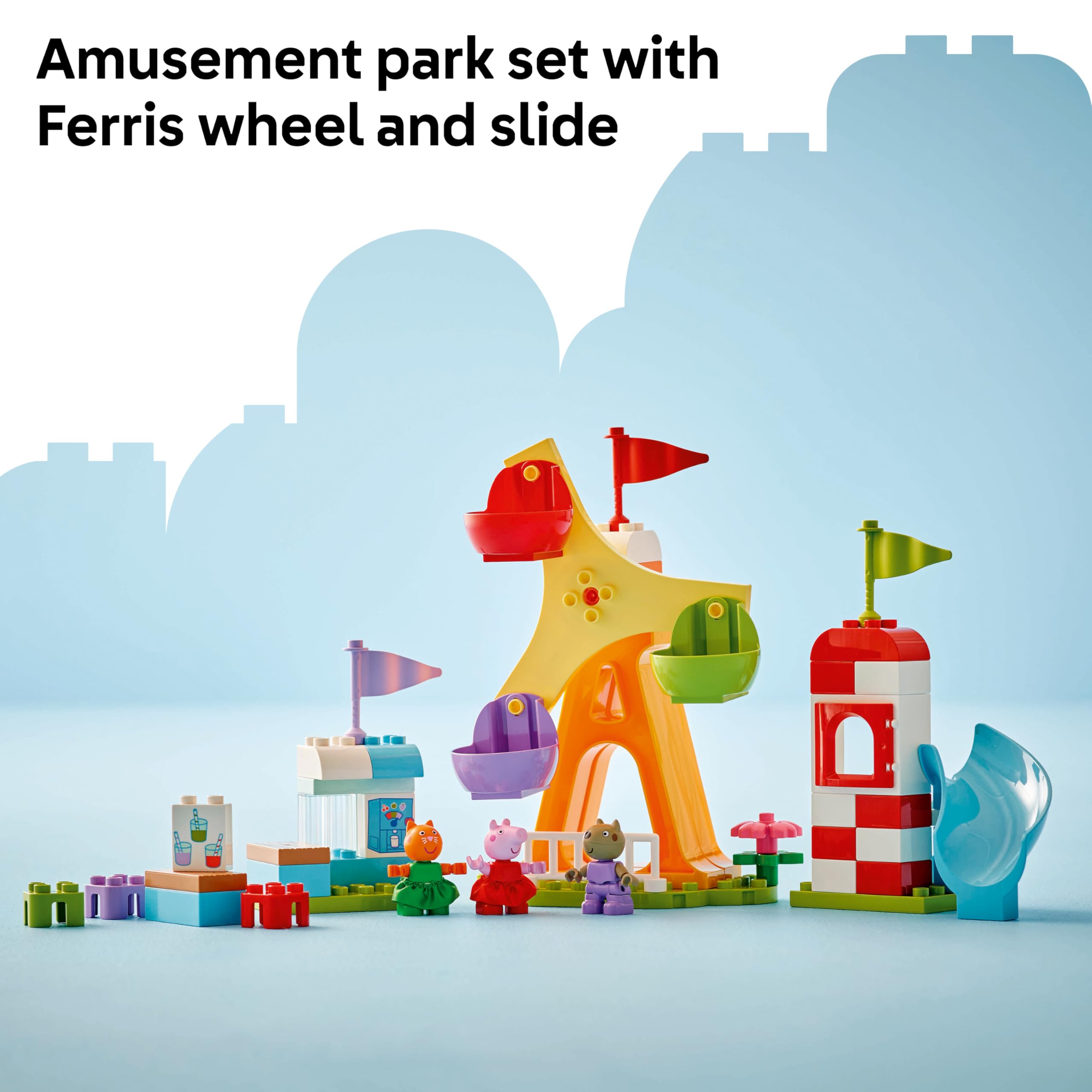 LEGO DUPLO Peppa Pig Funfair Building Set - 2+ Years, Fine Motor Skills Toy | Model 10453 4