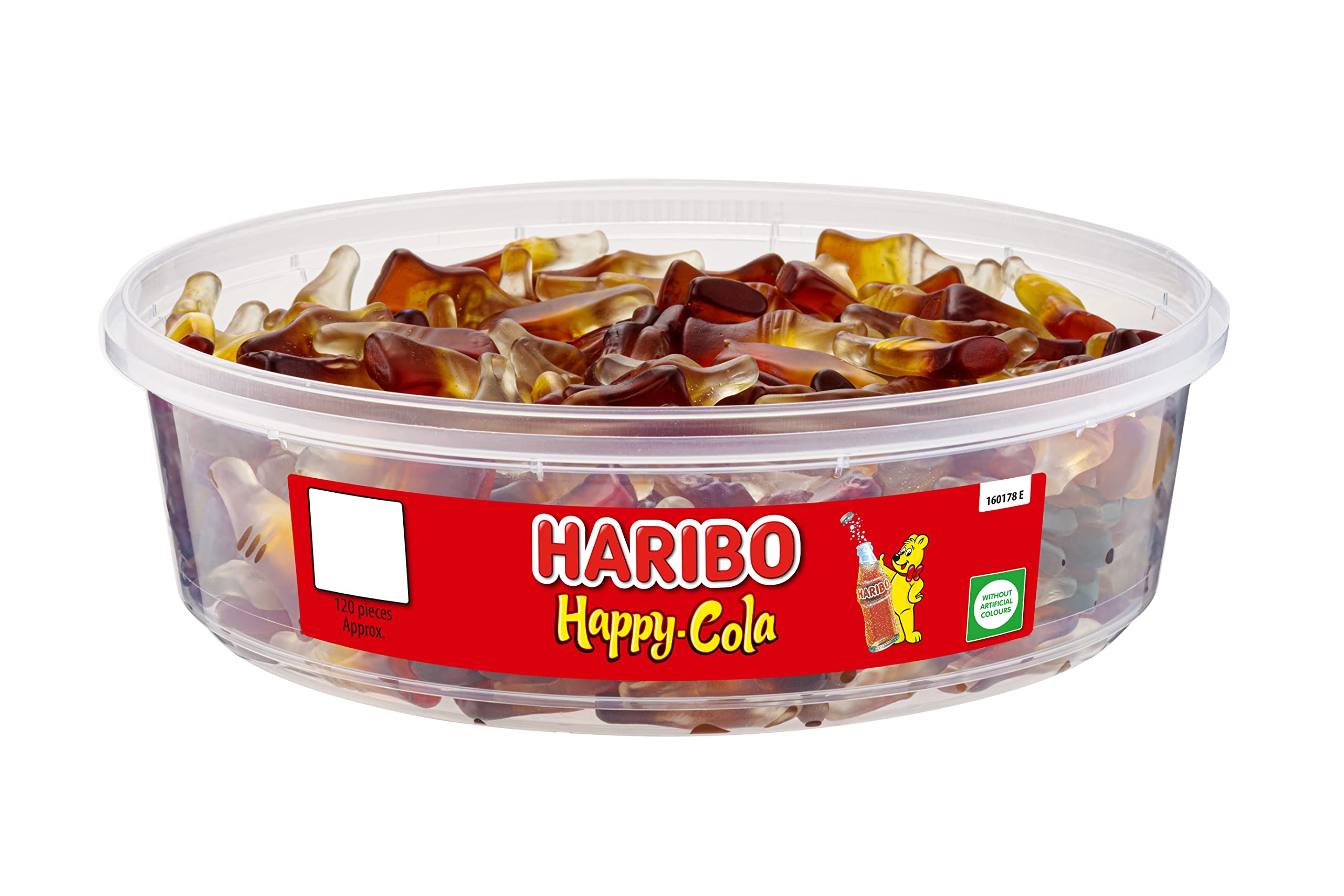 HARIBO Happy Cola Gummy Sweets Tub - Cola Flavour | 120 Pieces | 492g 1