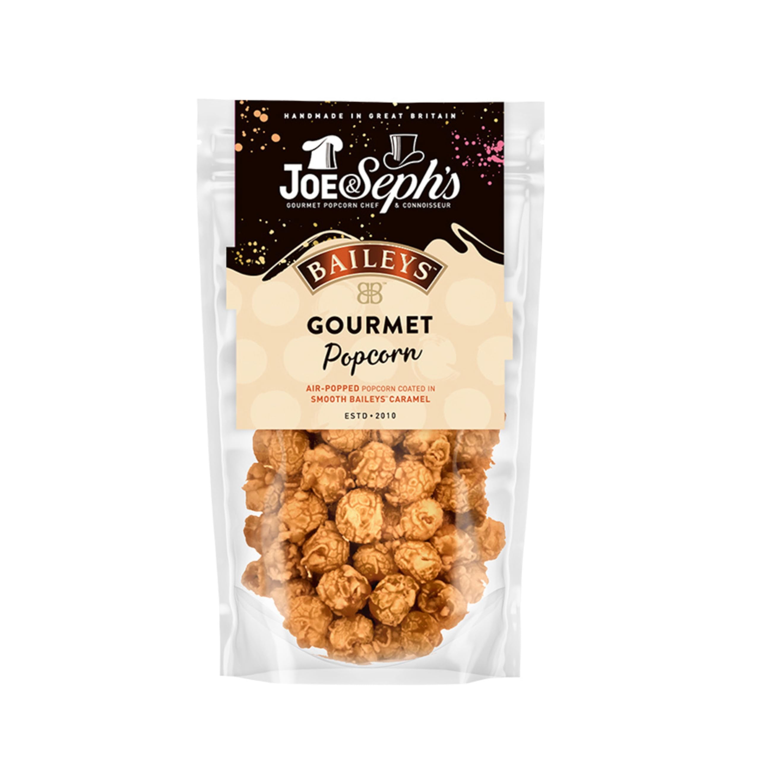 Joe & Seph's Bailey's Popcorn (70g) - Gourmet Air-Popped Caramel Popcorn with Baileys Irish Cream Flavor 1