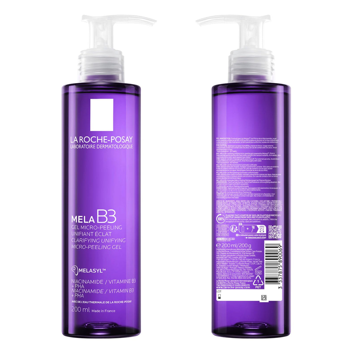 La Roche-Posay Mela B3 Clarifying Micro-Peeling Gel Cleanser - Dark Spot Correction, Radiance Boost | 200 ml