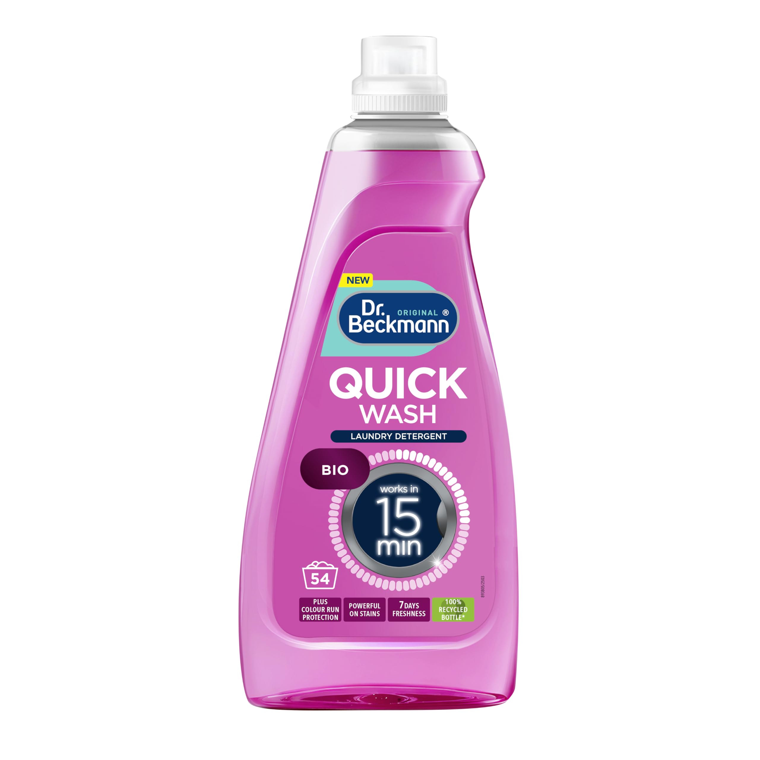 Dr. Beckmann Quick Wash Bio Liquid Detergent - 1.62L | Fast Acting 15 Min Wash | Prevents Discoloration 1