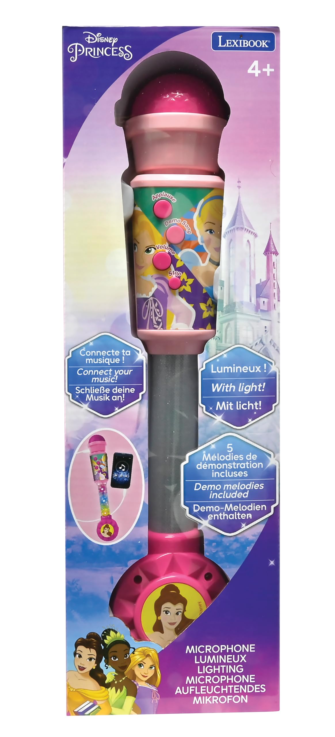 LEXIBOOK Disney Princess Luminous Microphone for Children 5