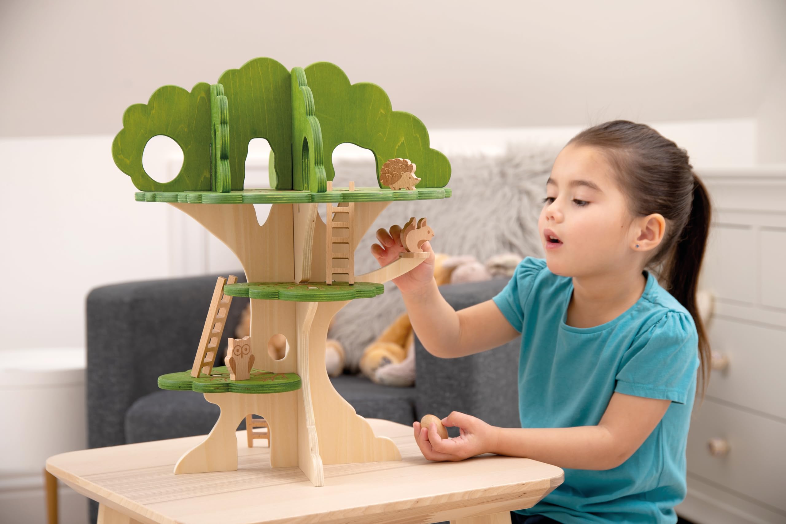 tickit Woodland Trail Tree House - Wooden Playhouse for Small World Play | Ages 3+ | Wood