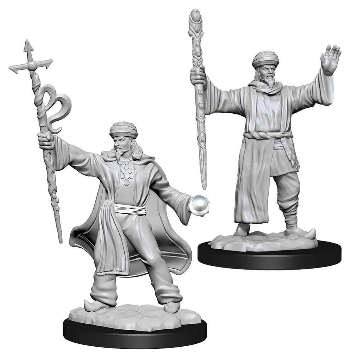 Dungeons & Dragons Nolzur’s Human Wizard Unpainted Miniature - 6 Units, 14+