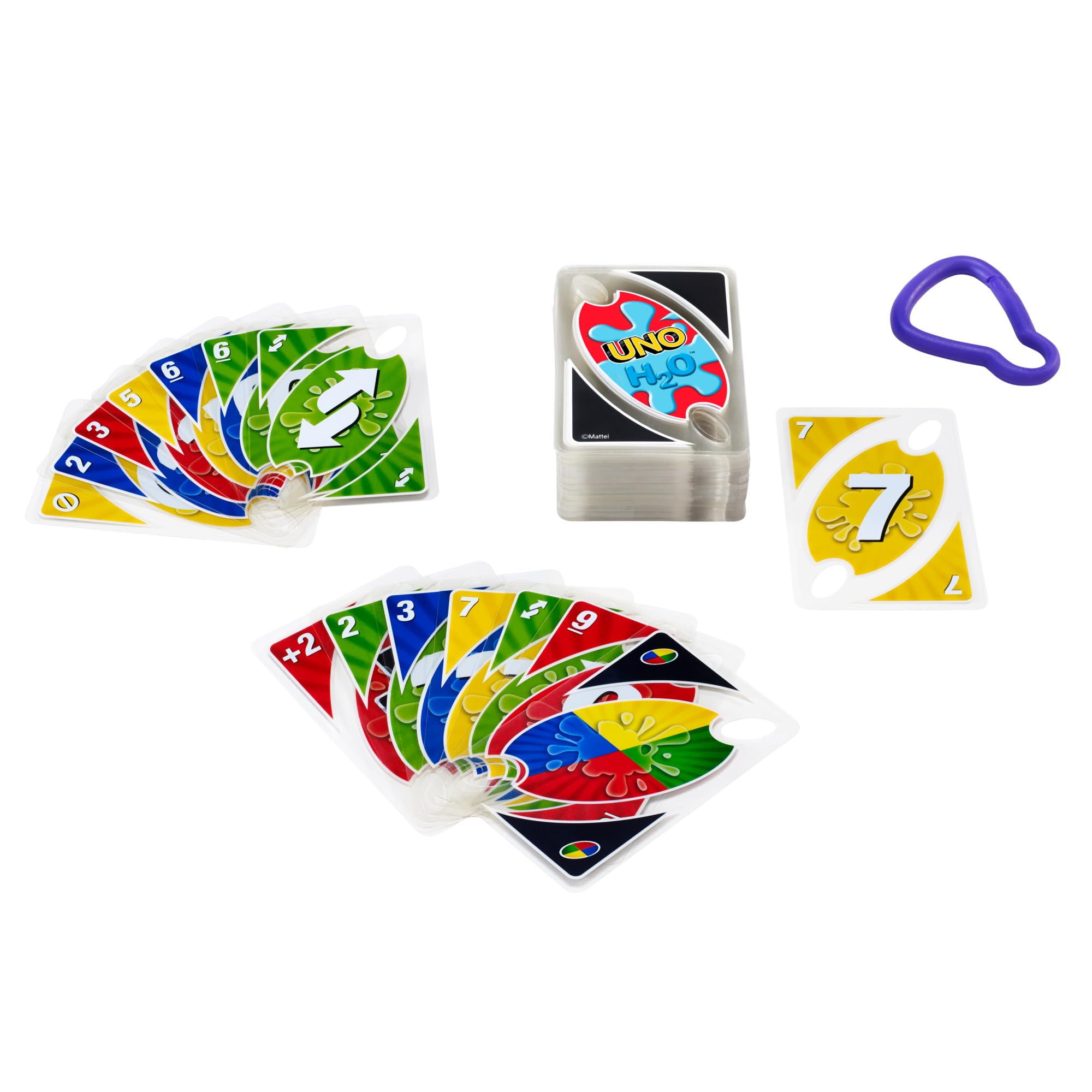 Mattel Games UNO H2O To Go Card Game with 108 Waterproof Plastic Cards 6