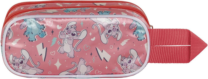 Lilo and Stitch Thing-3D Double Pencil Case, Pink, 22 x 9.5 cm