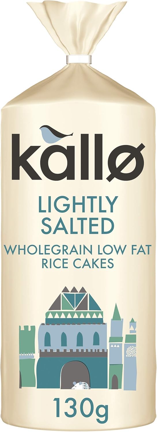 Kallo Lightly Salted Wholegrain Low Fat Rice Cakes, 12 x 130g 1