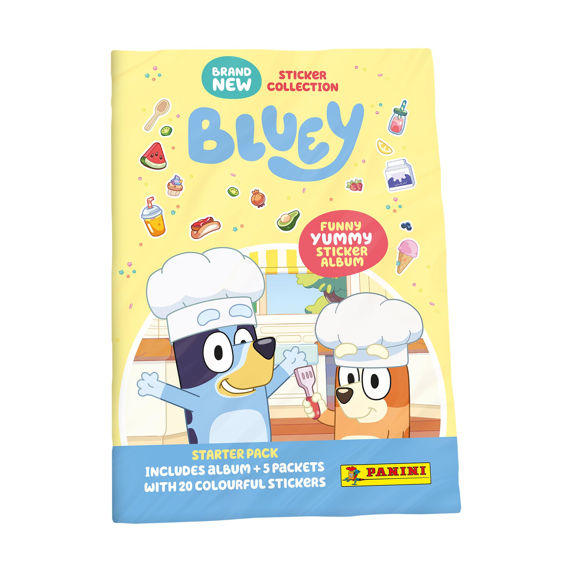 Panini Bluey Funny Yummy Sticker Collection Starter Pack | 192 Stickers to Collect