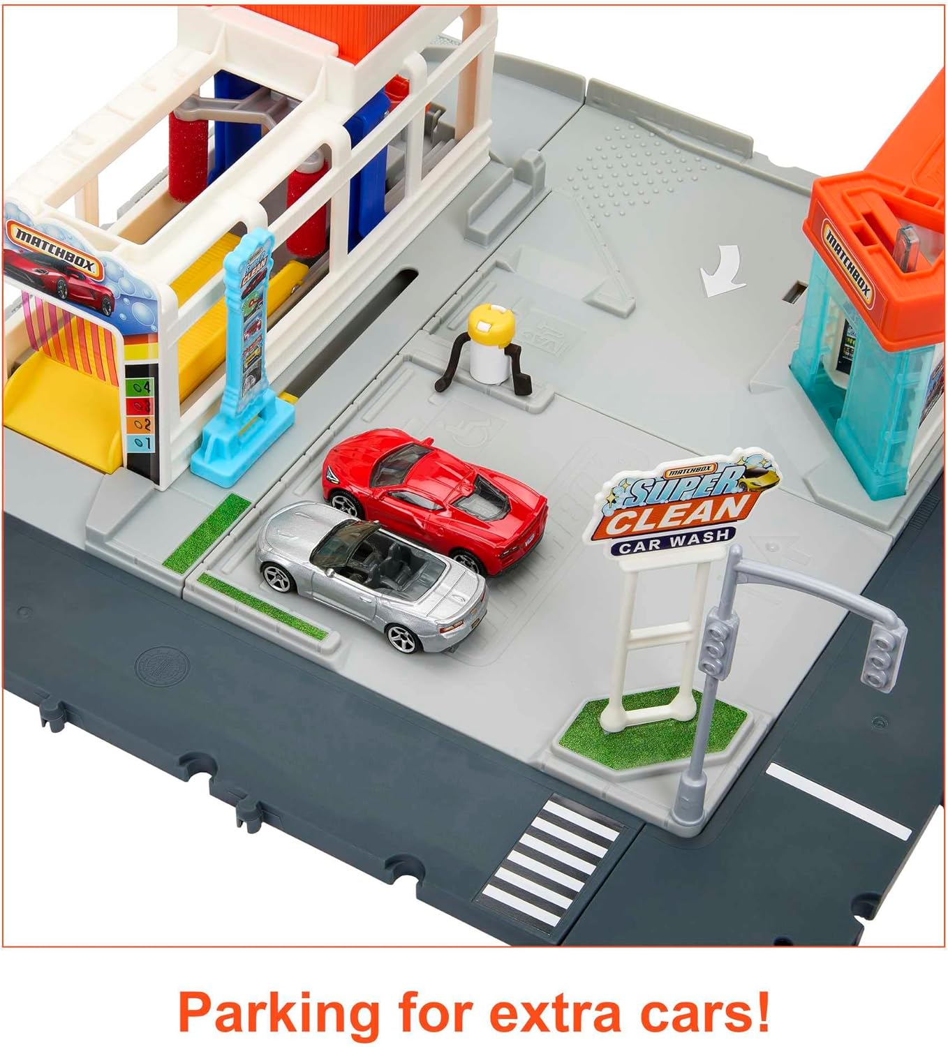 Matchbox Super Clean Carwash Playset - Lights, Sounds & Interactive Car Wash for Kids 7