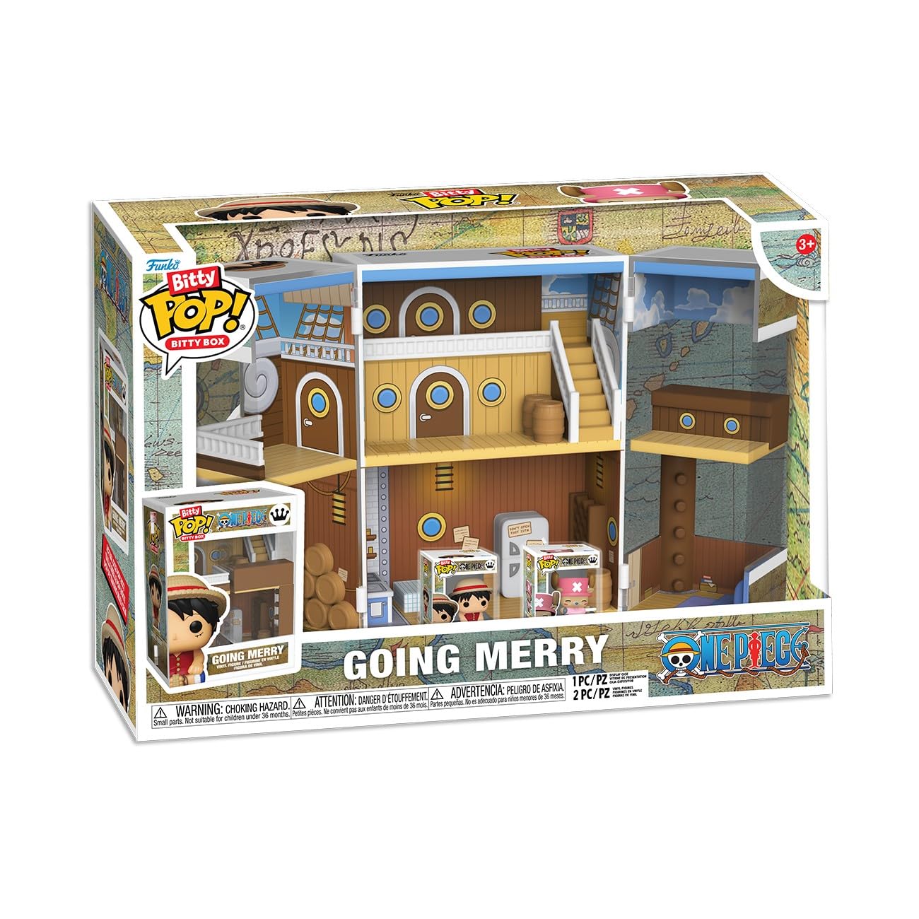 Funko Bitty POP! One Piece Going Merry - Luffy & Chopper Chibi Figures
