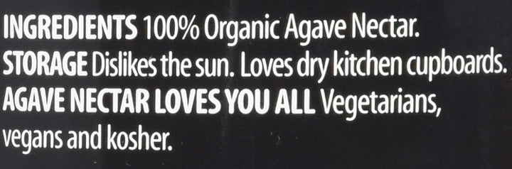 The Groovy Food Company Organic Light Amber & Mild Agave Nectar, 250 ml