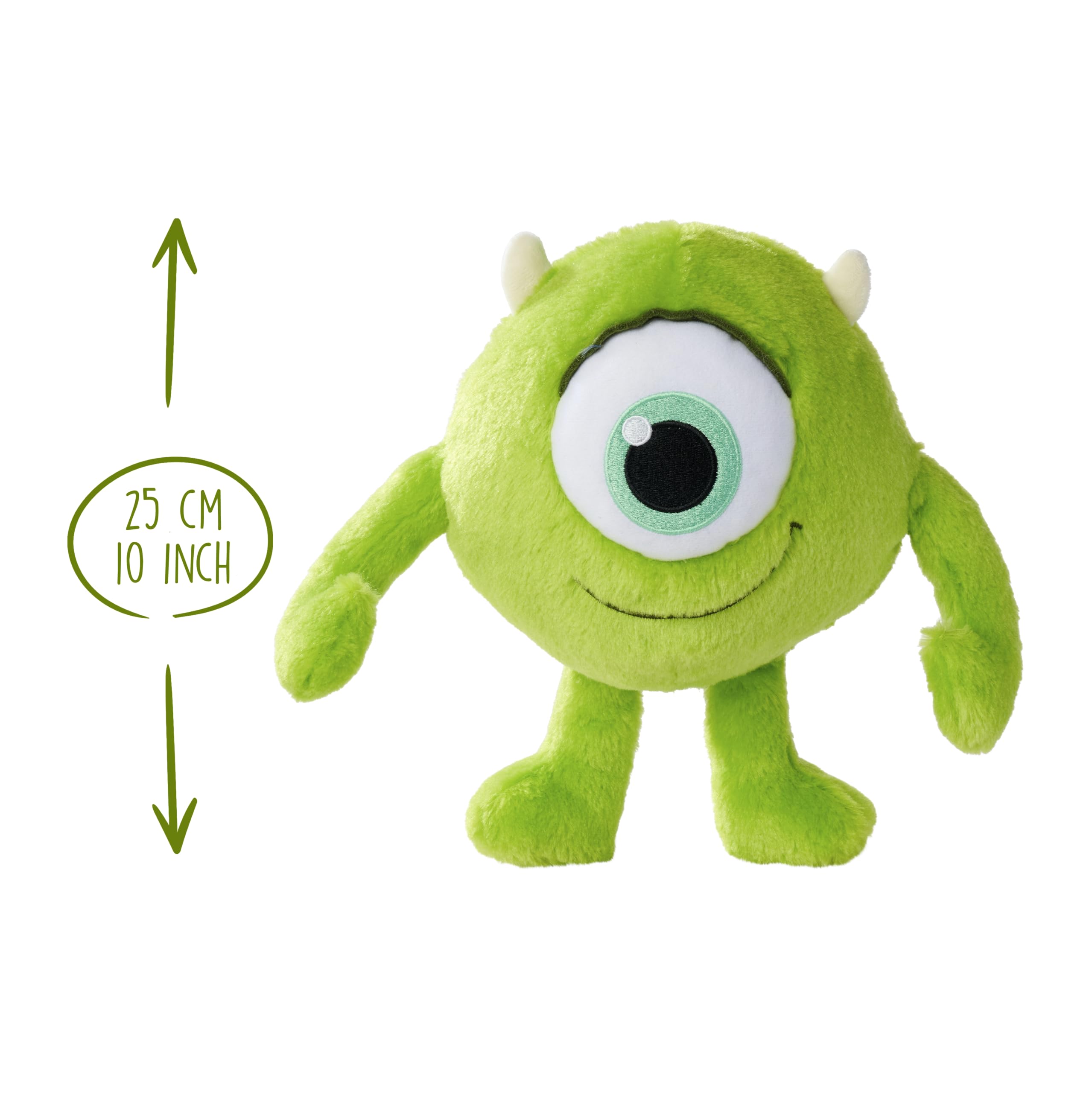 Disney Pixar Flufflets Mike -25cm Cuddly Plush Toy for Imaginative Play 3