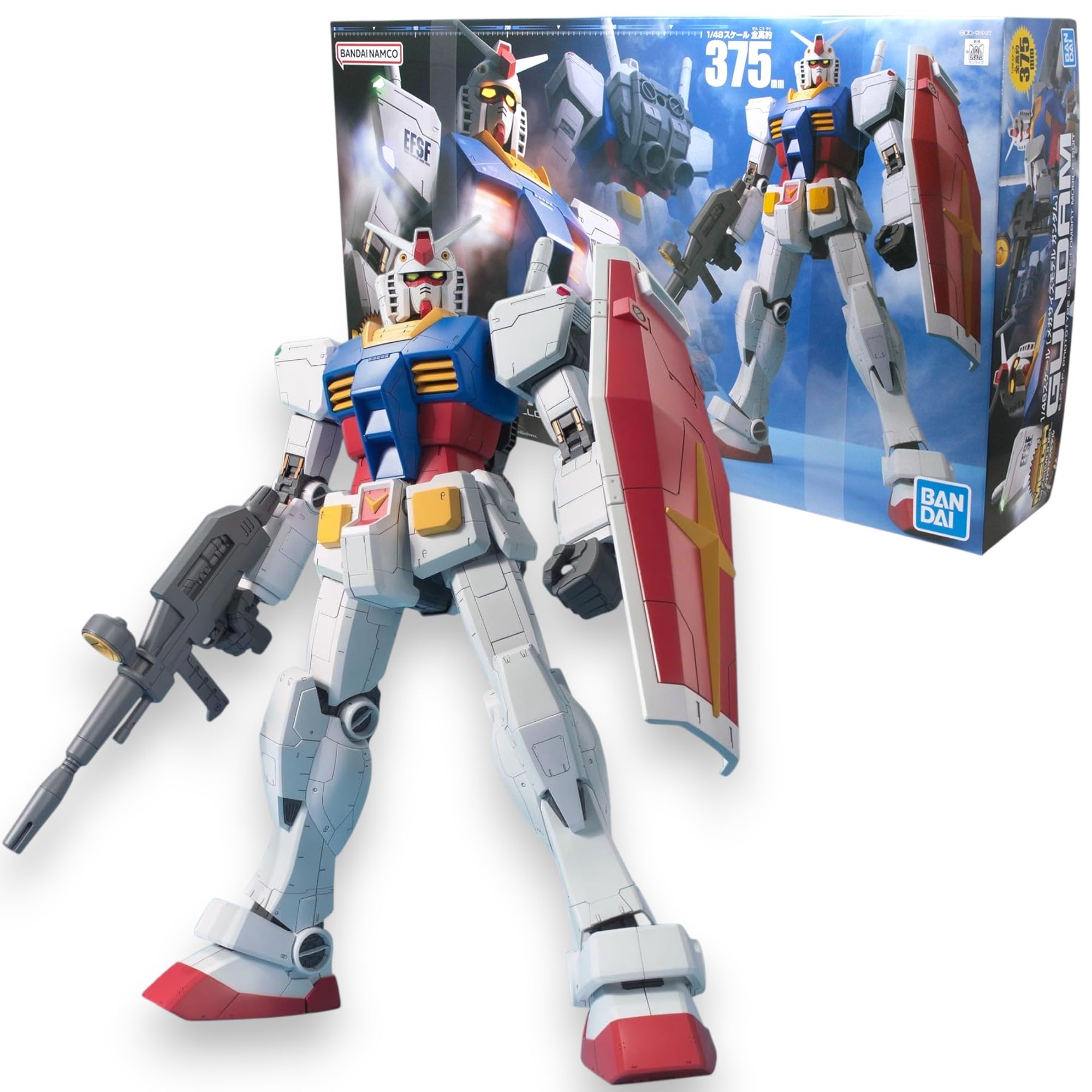 BANDAI SPIRITS RX-78-2 GUNDAM 1/48 Mega Size Model Kit | Snap-Fit Assembly | Multi-Color Molding 1