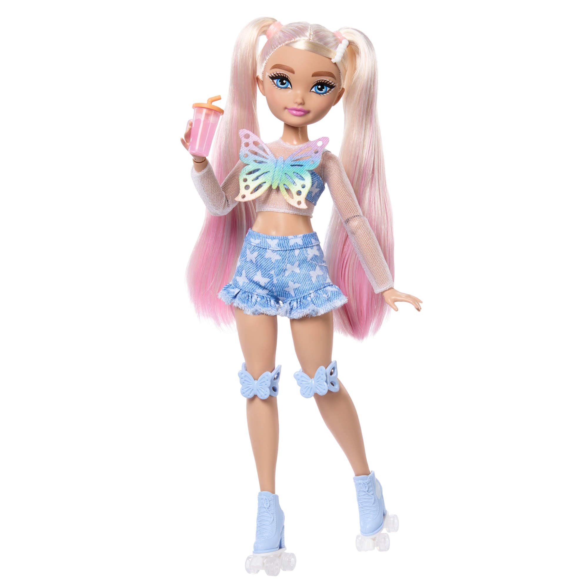 Barbie Dream Besties Doll and Accessories, Barbie “Malibu” Posable Roller Skater | Model JFX96