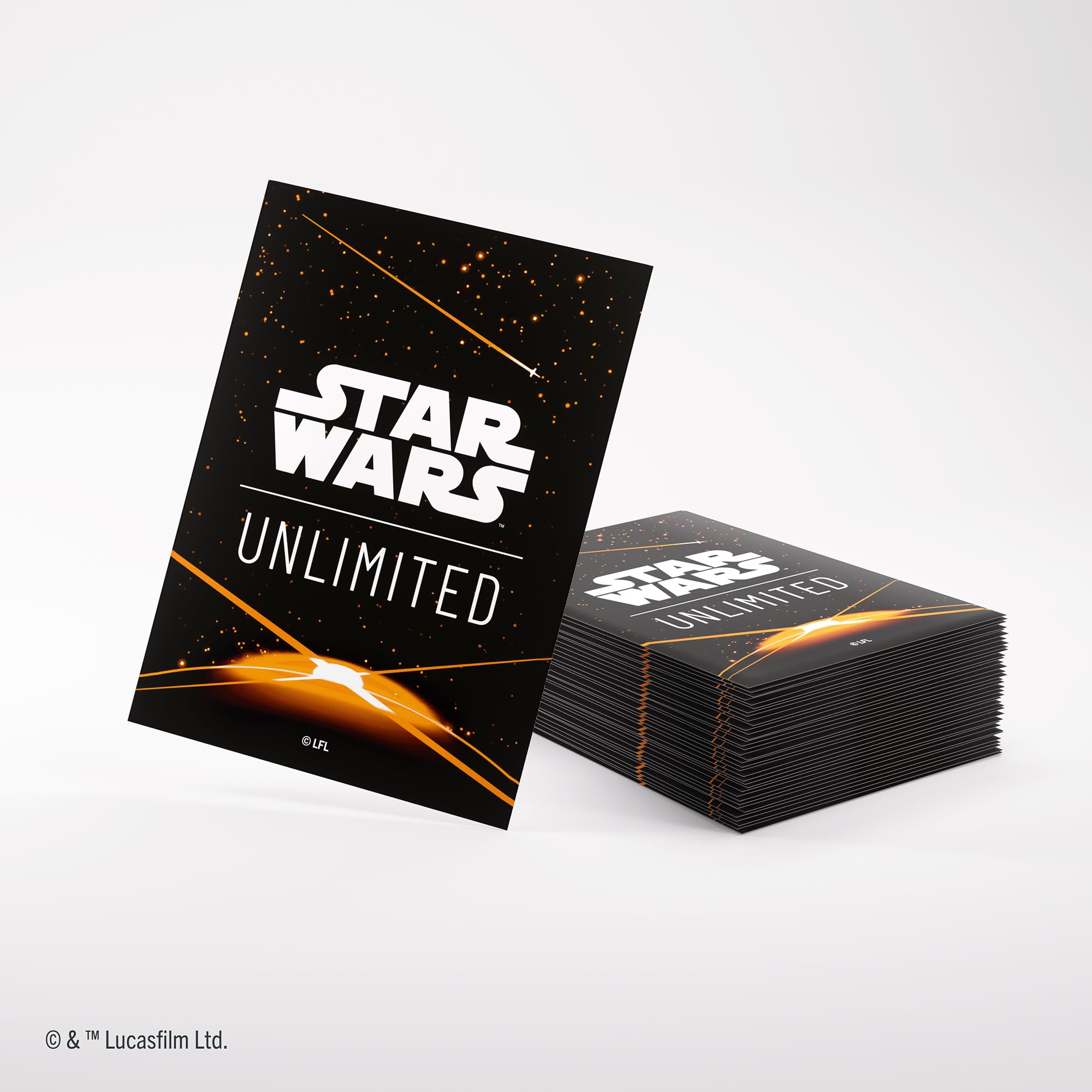 Gamegenic Star Wars: Unlimited Art Sleeves - Card Back Orange | 66x92mm | 60 Sleeves + 1 Leader Sleeve