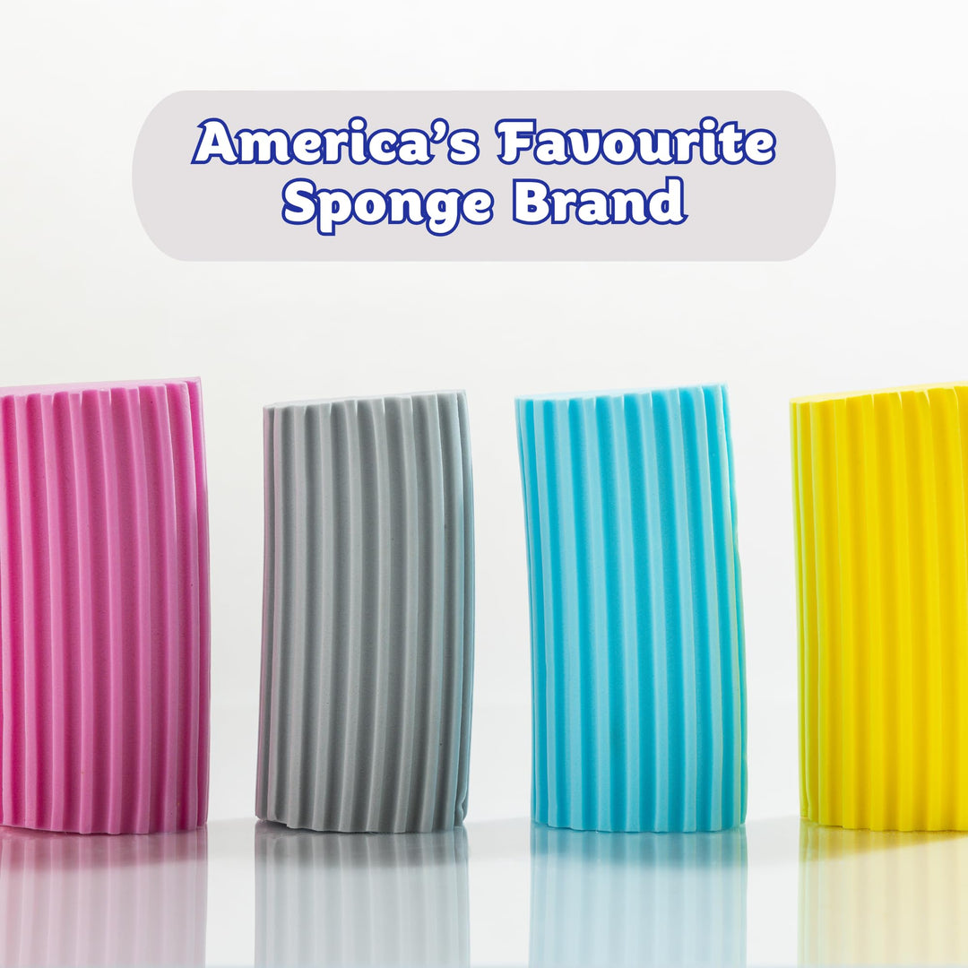 Scrub Daddy Damp Duster - Multipurpose Wet Dust Sponge for Blinds, Radiators & Skirting Boards, Blue