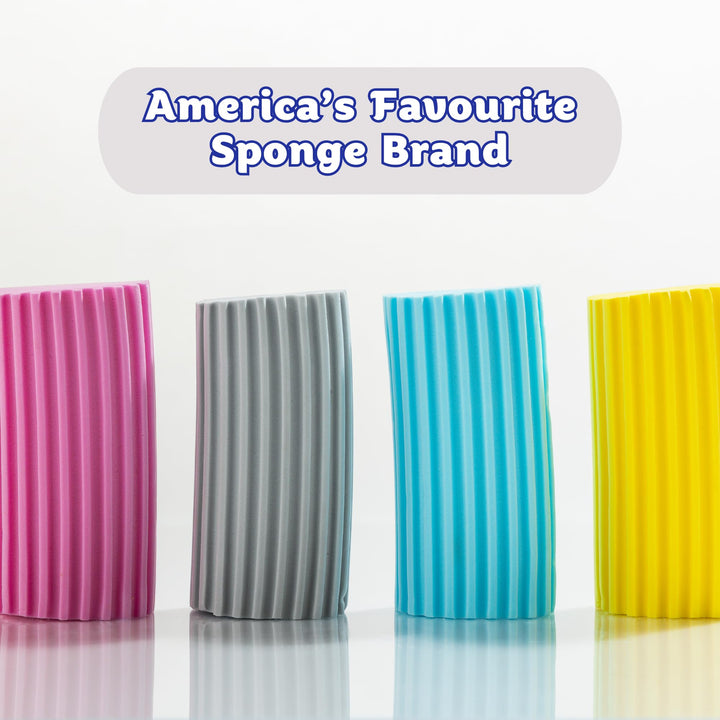 Scrub Daddy Damp Duster - Multipurpose Wet Dust Sponge for Blinds, Radiators & Skirting Boards, Blue