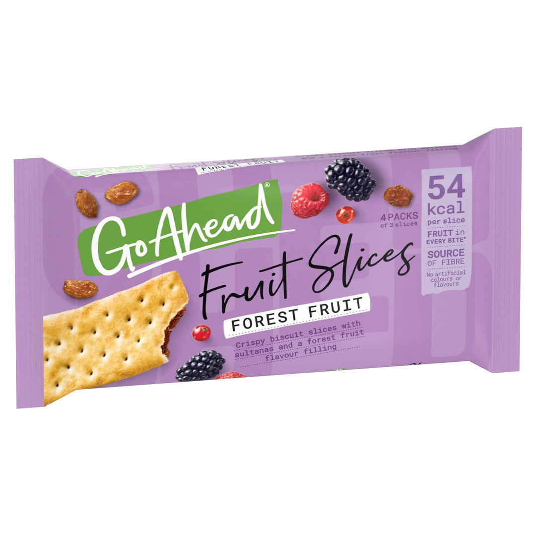 Go Ahead Forest Fruit Crispy Fruit Slice 4 Snack Bars, 174 g