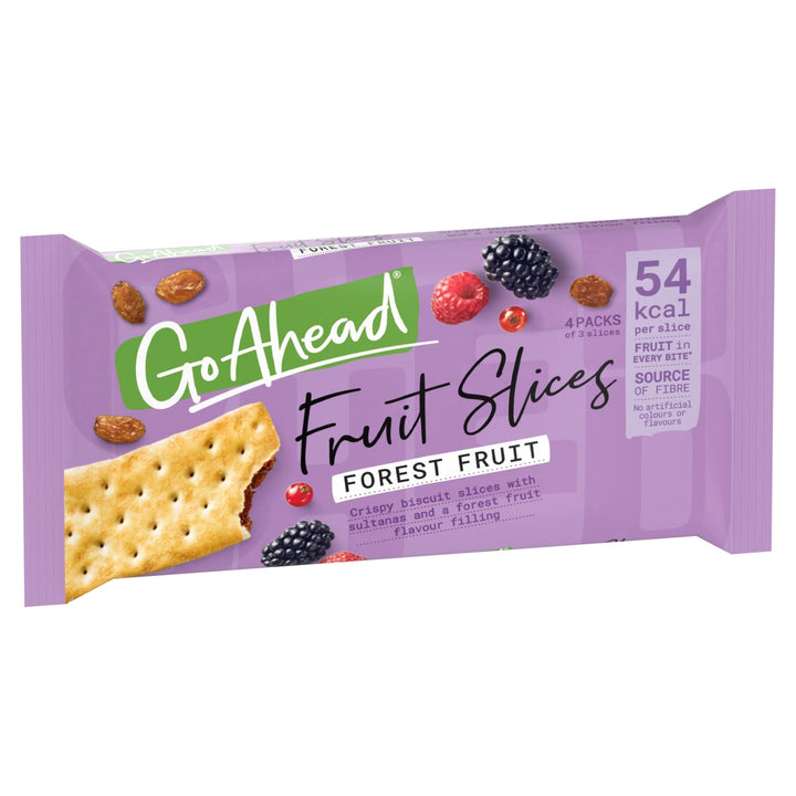 Go Ahead Forest Fruit Crispy Fruit Slice 4 Snack Bars, 174 g