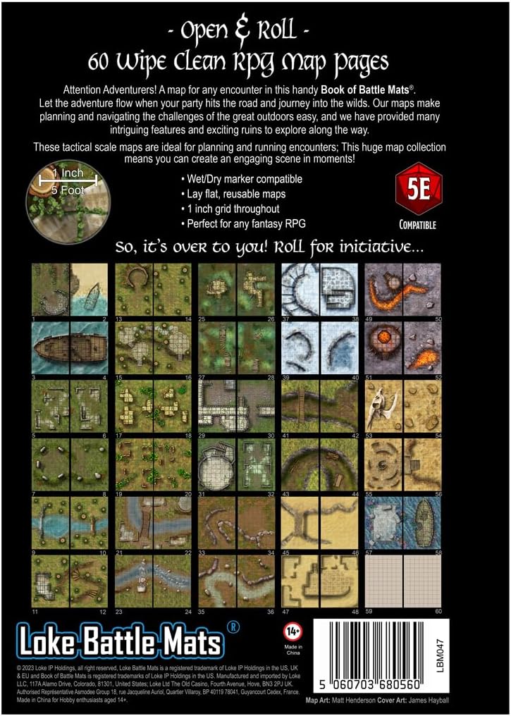 Loke Big Book of Battle Mats Wilds, Wrecks & Ruins Game Accessory (GQLBM047)