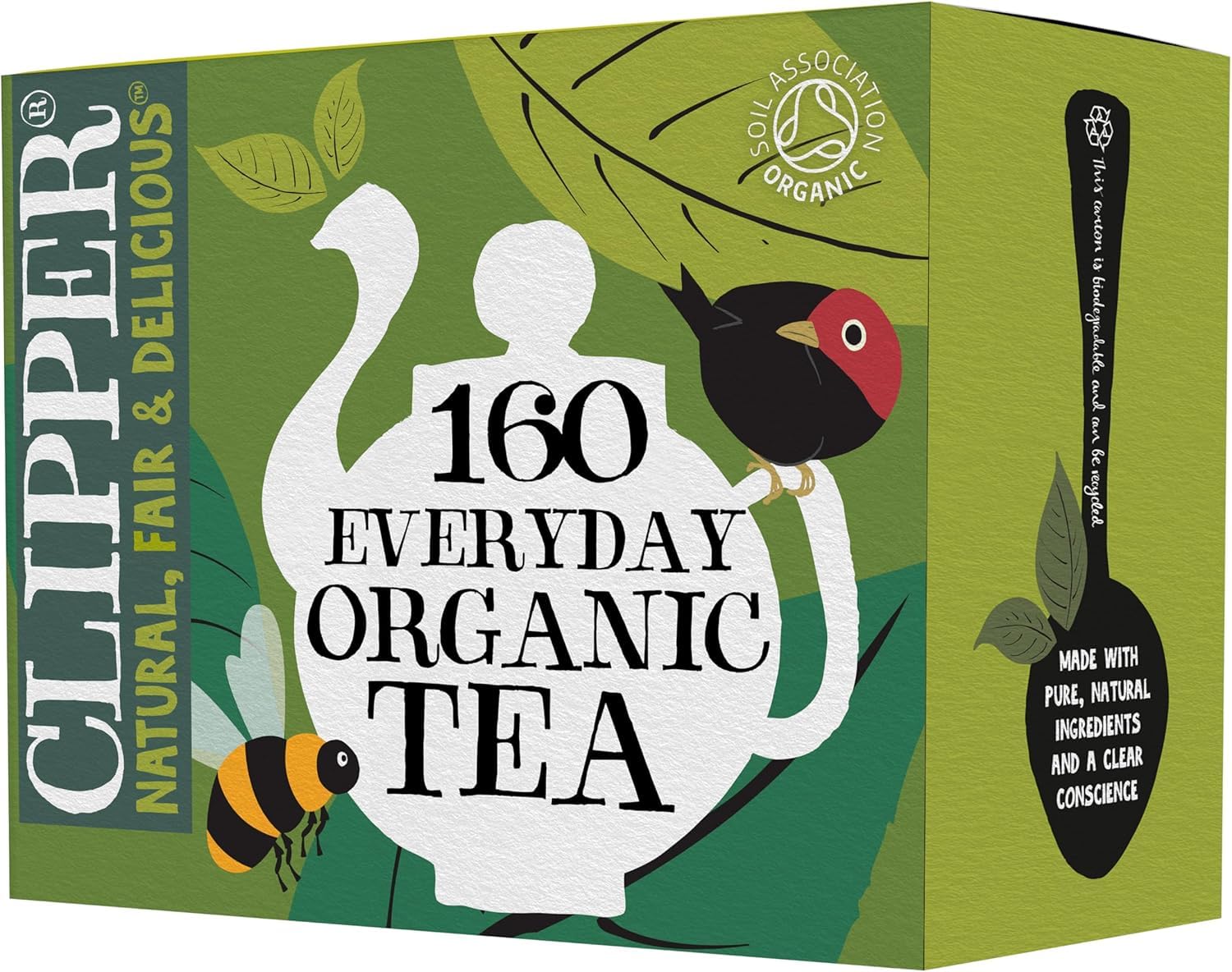 Clipper Organic Everyday Black Tea - 160 Teabags | Plastic Free | Fairtrade 1