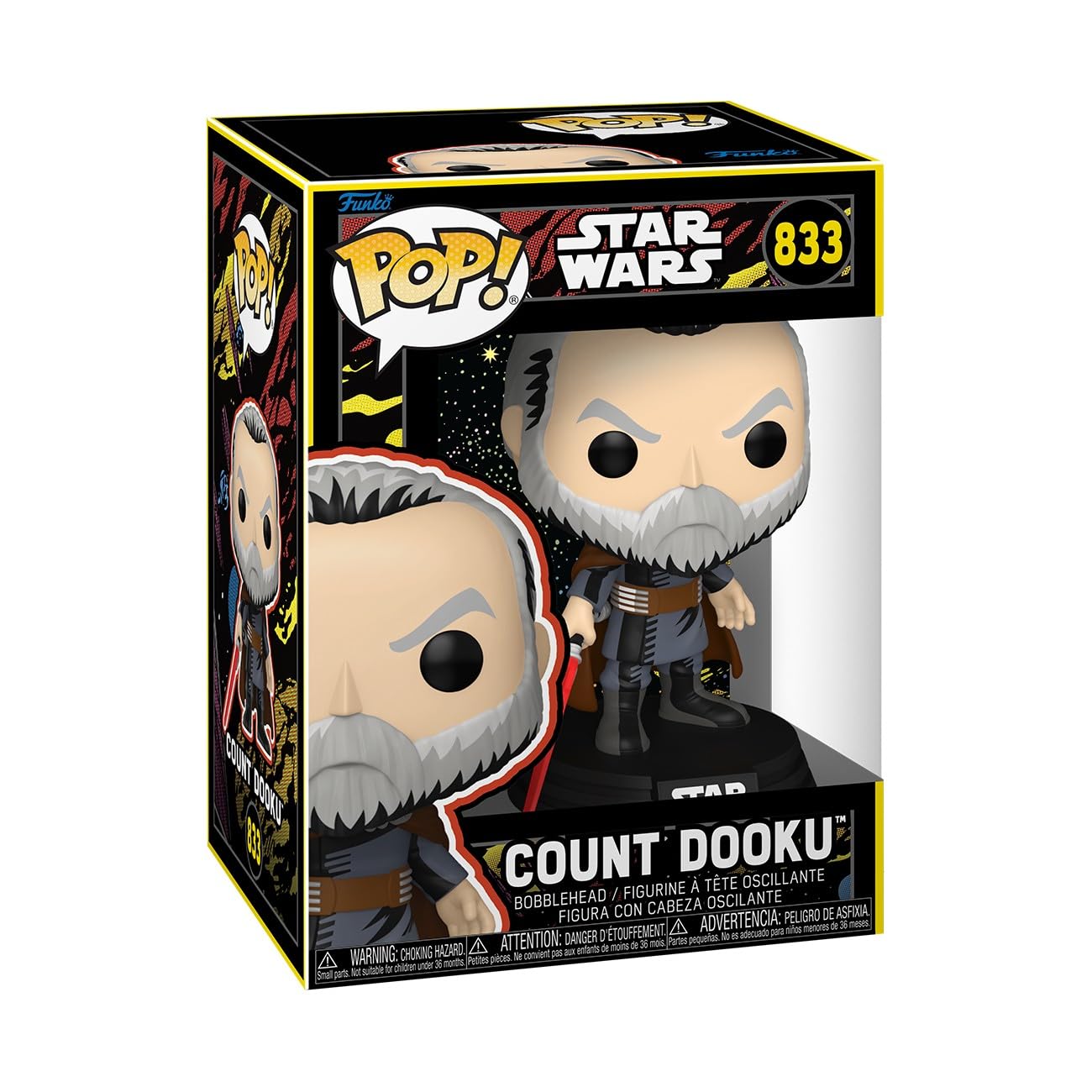 Funko POP! Star Wars: Count Dooku Collectible Vinyl Figure | Chibi Style | 3.75 Inches