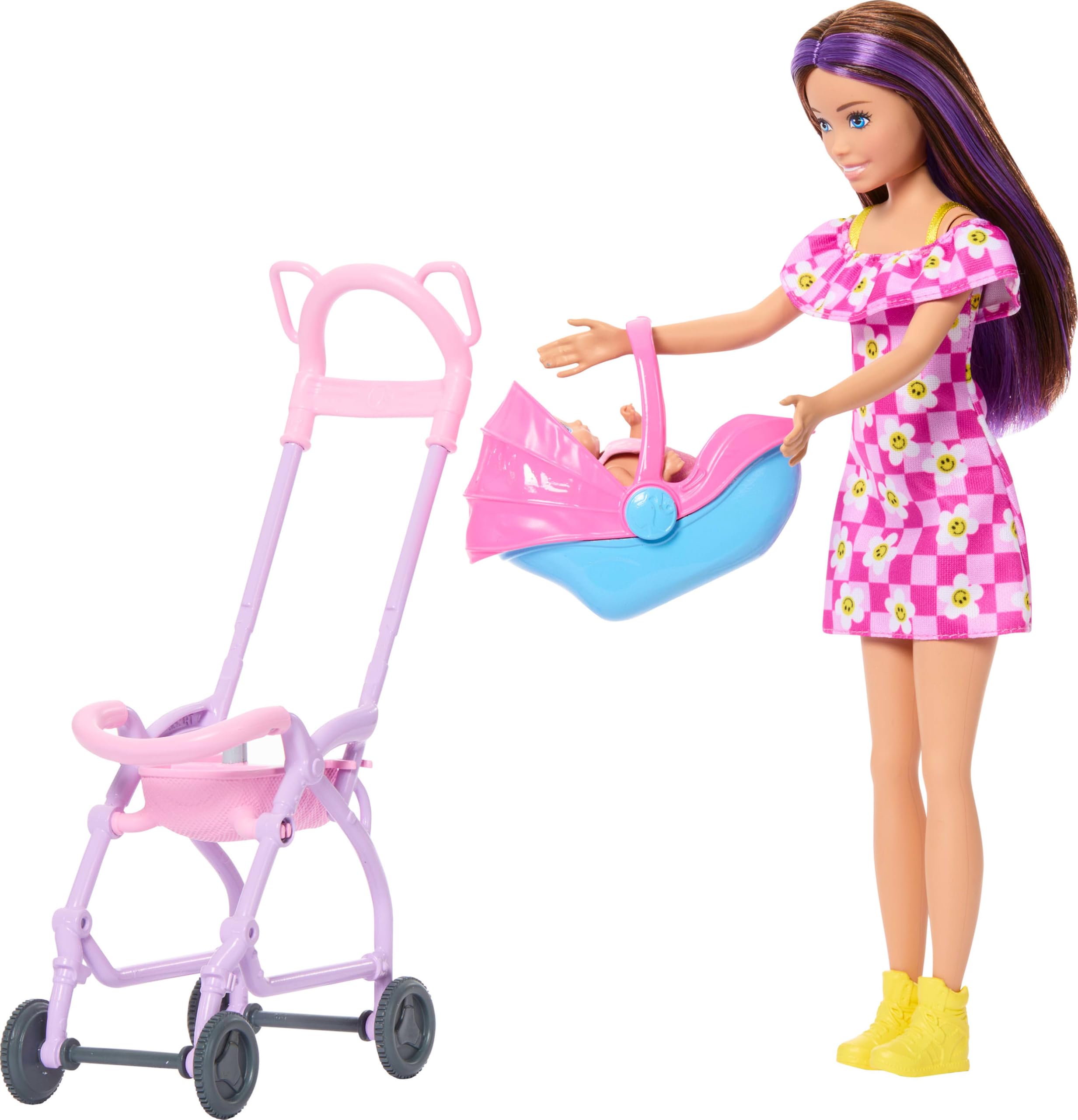 Barbie Skipper Babysitters Inc. Playset with Brunette Doll and Blonde Baby Doll | Ages 3+ | Multicolor 3