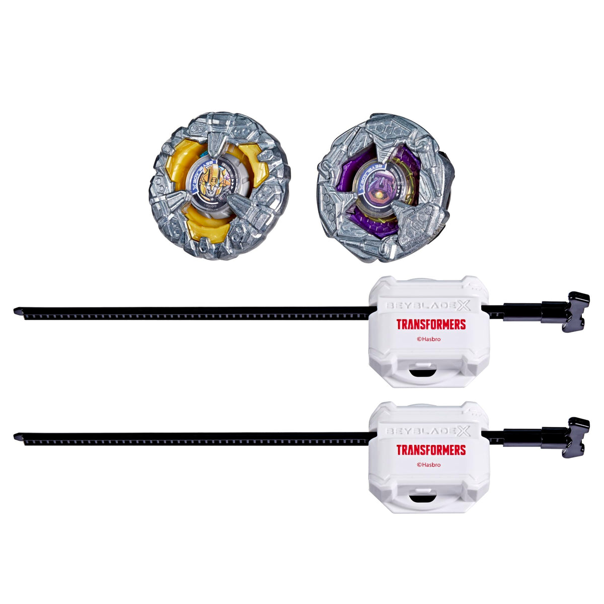 Beyblade X Transformers Collab Battling Tops - Bumblebee vs Shockwave, 2 Tops