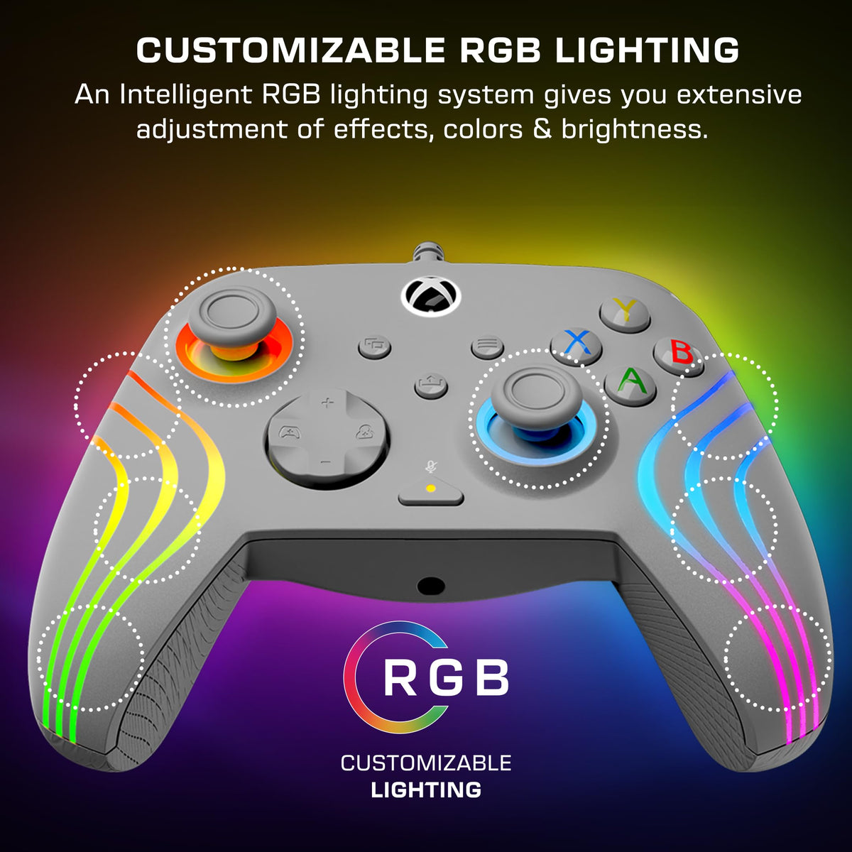 Turtle Beach Afterglow Wave Grey Wired RGB Gaming Controller [PC] 3