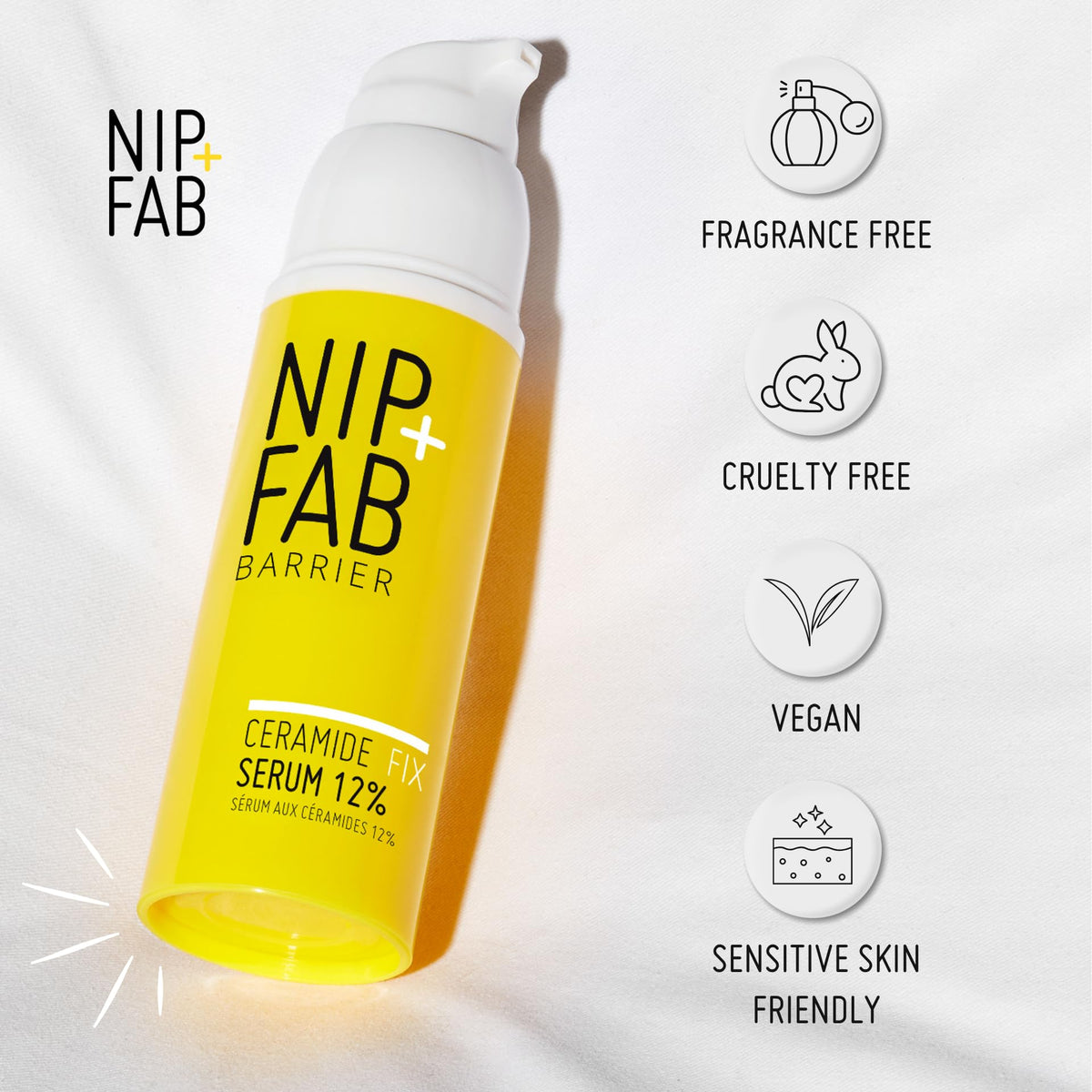 Nip+Fab Ceramide Fix Serum - Strengthens Skin Barrier, Reduces Redness, Deep Hydration | 50 ml
