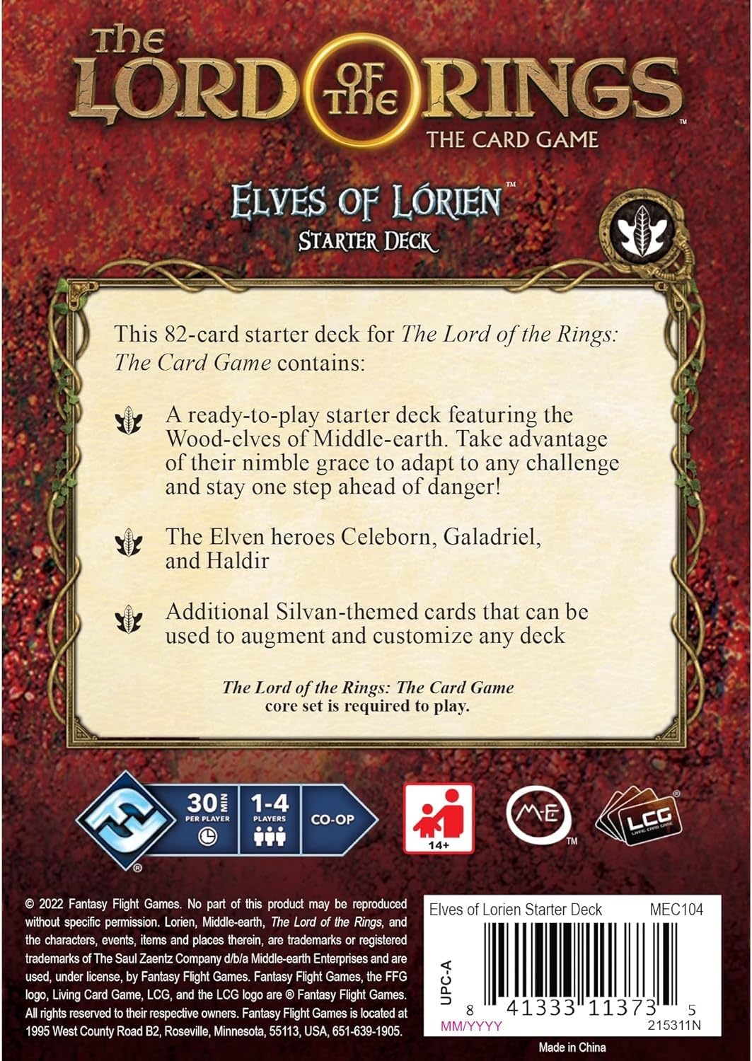 Fantasy Flight Games The Lord of the Rings: Elves of Lórien Starter Deck | Ages 13+ | 1-4 Players 2
