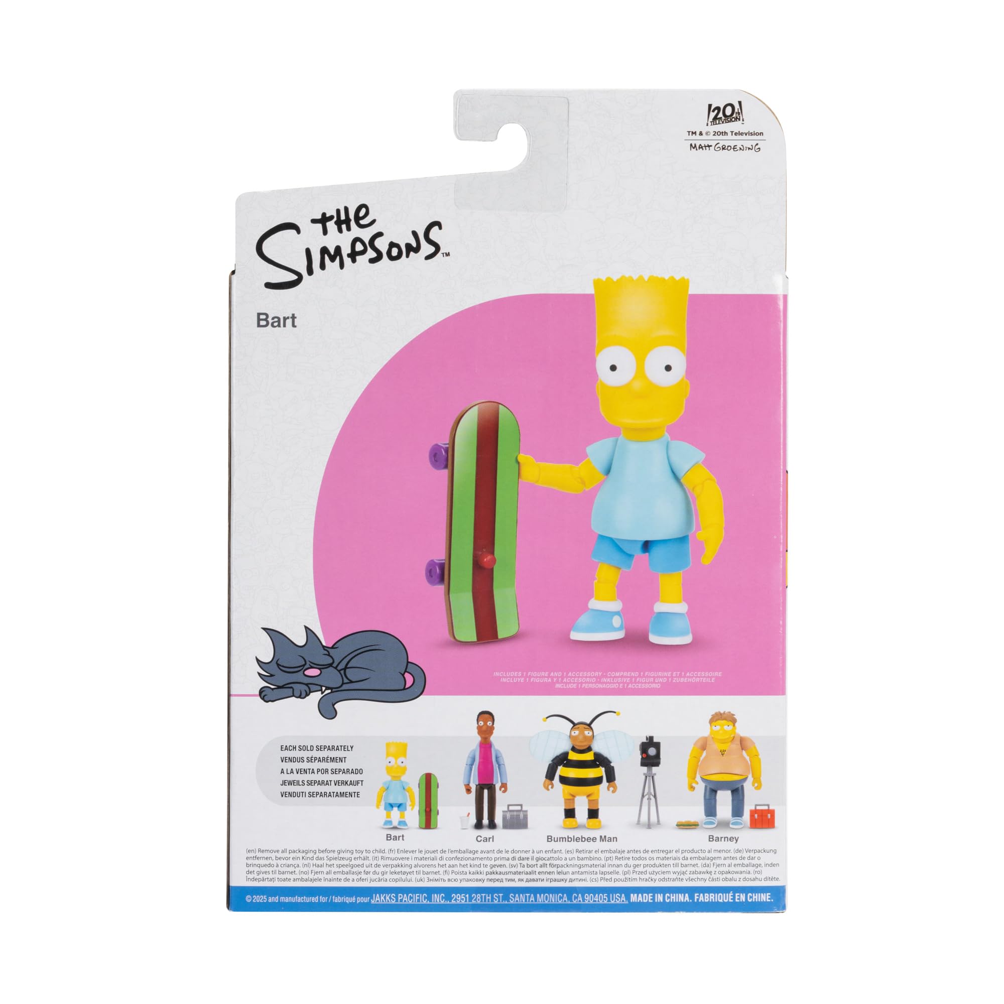 Jakks Pacific The Simpsons Bart Simpson Action Figure - 3.75 Inch Poseable Figure with Skateboard 4