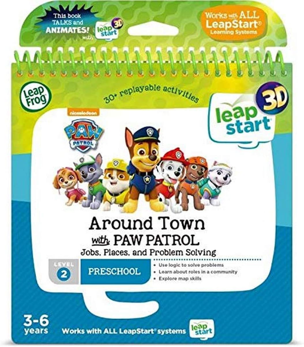 LeapStart Preschool: Around Town with PAW Patrol Activity Book - 30+ Interactive Learning Activities for Ages 3-6 1