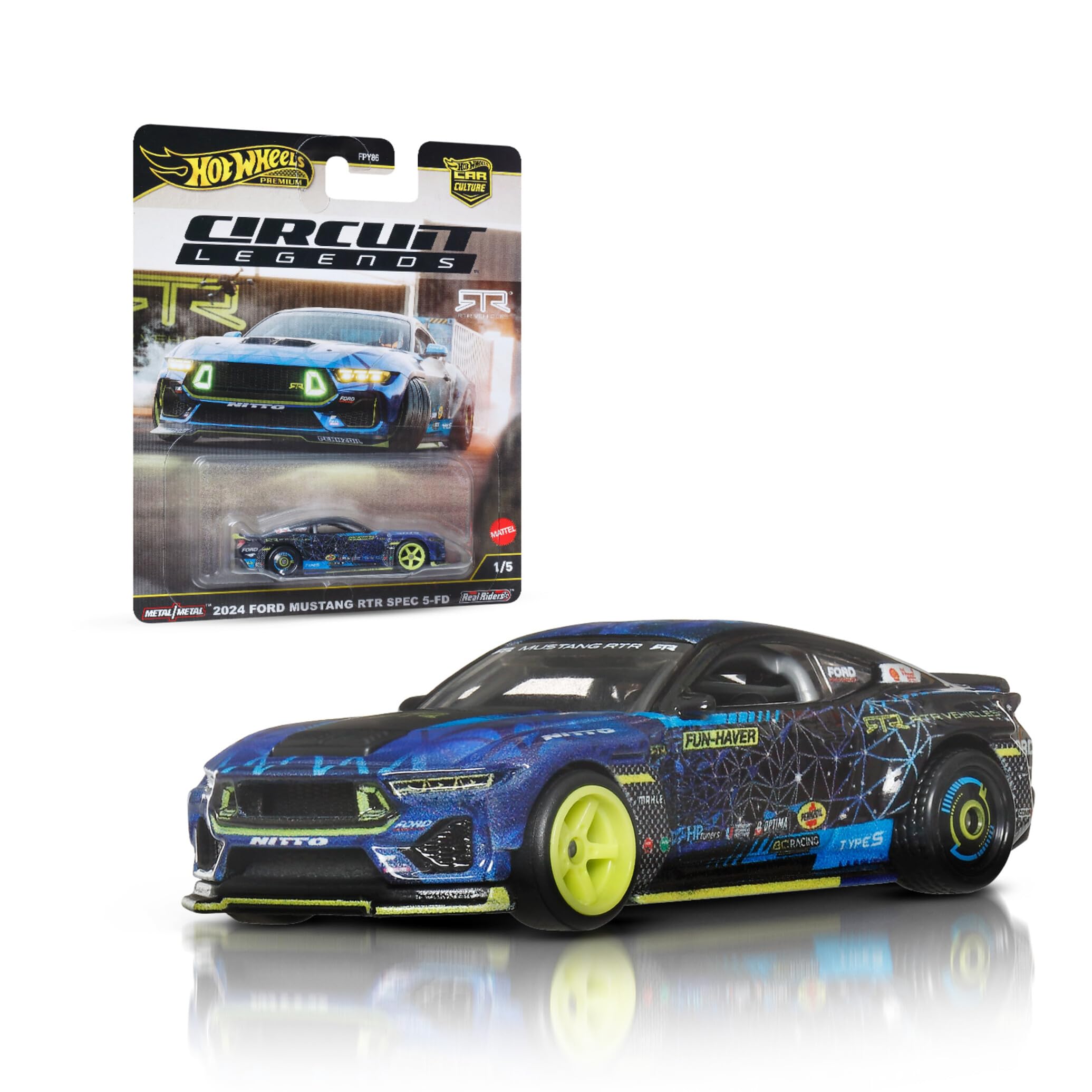 Hot Wheels Premium Mustang RTR Drift - 1:64 Die-Cast Collectible Vehicle 1