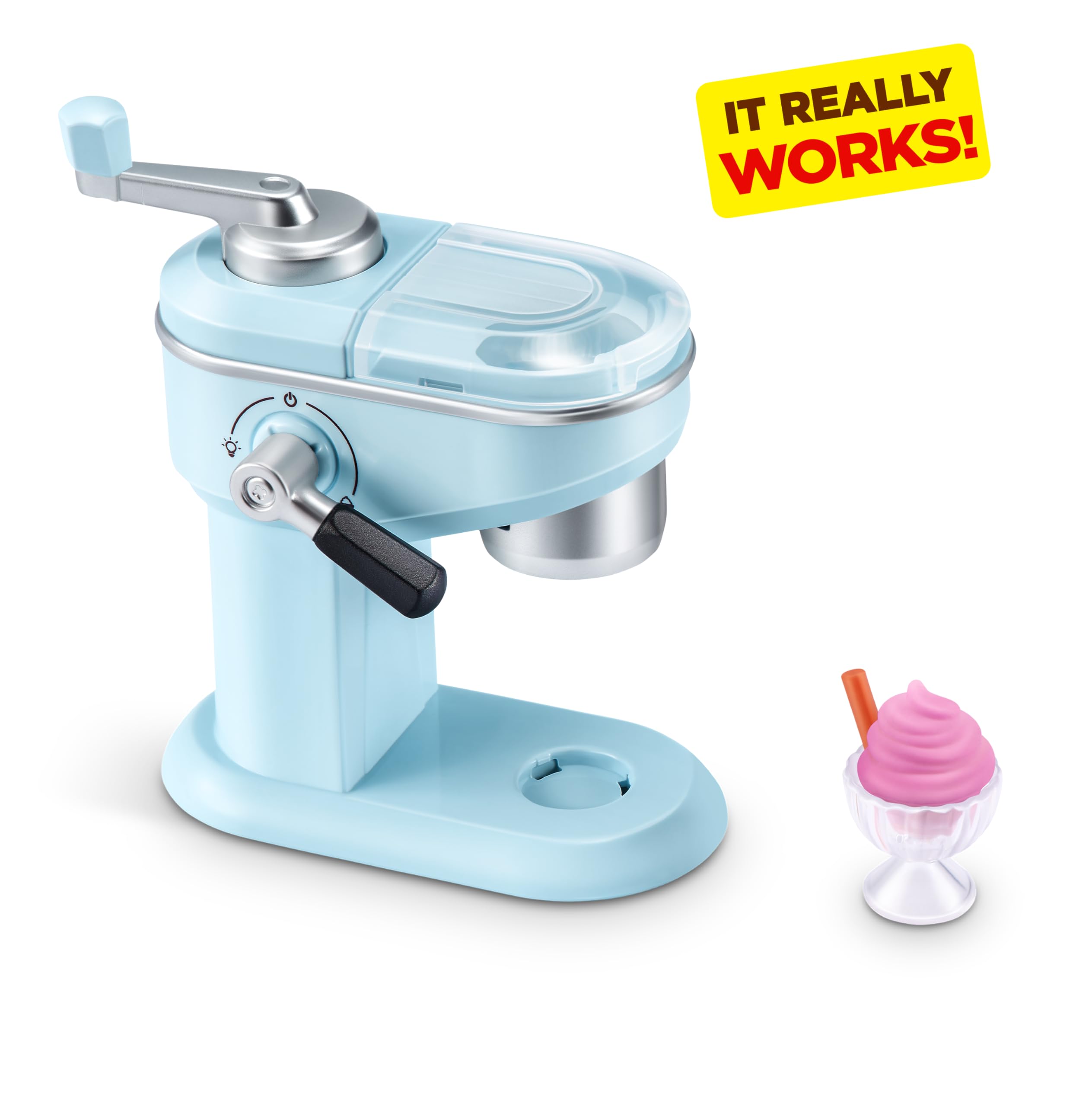 Mini Brands Really Works Magic Cook Kitchen Capsule - Ice-cream Maker | Working UV Light | Ages 3+ 4