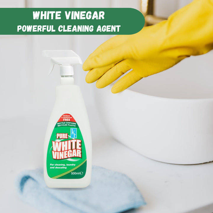 KROZ - 500ml White Vinegar Cleaning Spray with Lemon Scent