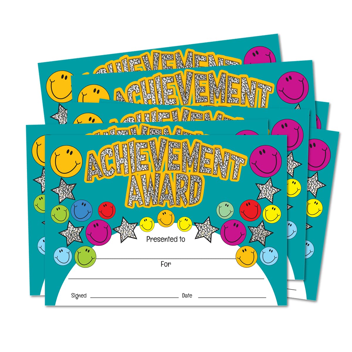 SuperStickers Achievement Award Certificates - Sparkly, Gold, A5, 20 Pack | DMC14247 2